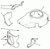 Toro 72043 (264-H) - 264-H Yard Tractor, 1996 (6900001-6999999) Ersatzteile BLOWER HOUSING & BAFFLES #1