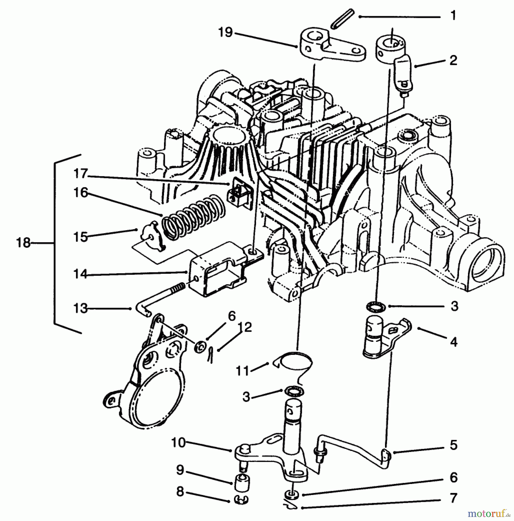 Toro Neu Mowers, Lawn & Garden Tractor Seite 1 72043 (264-H) - Toro 264-H Yard Tractor, 1996 (6900001-6999999) BRAKE INTERLOCK