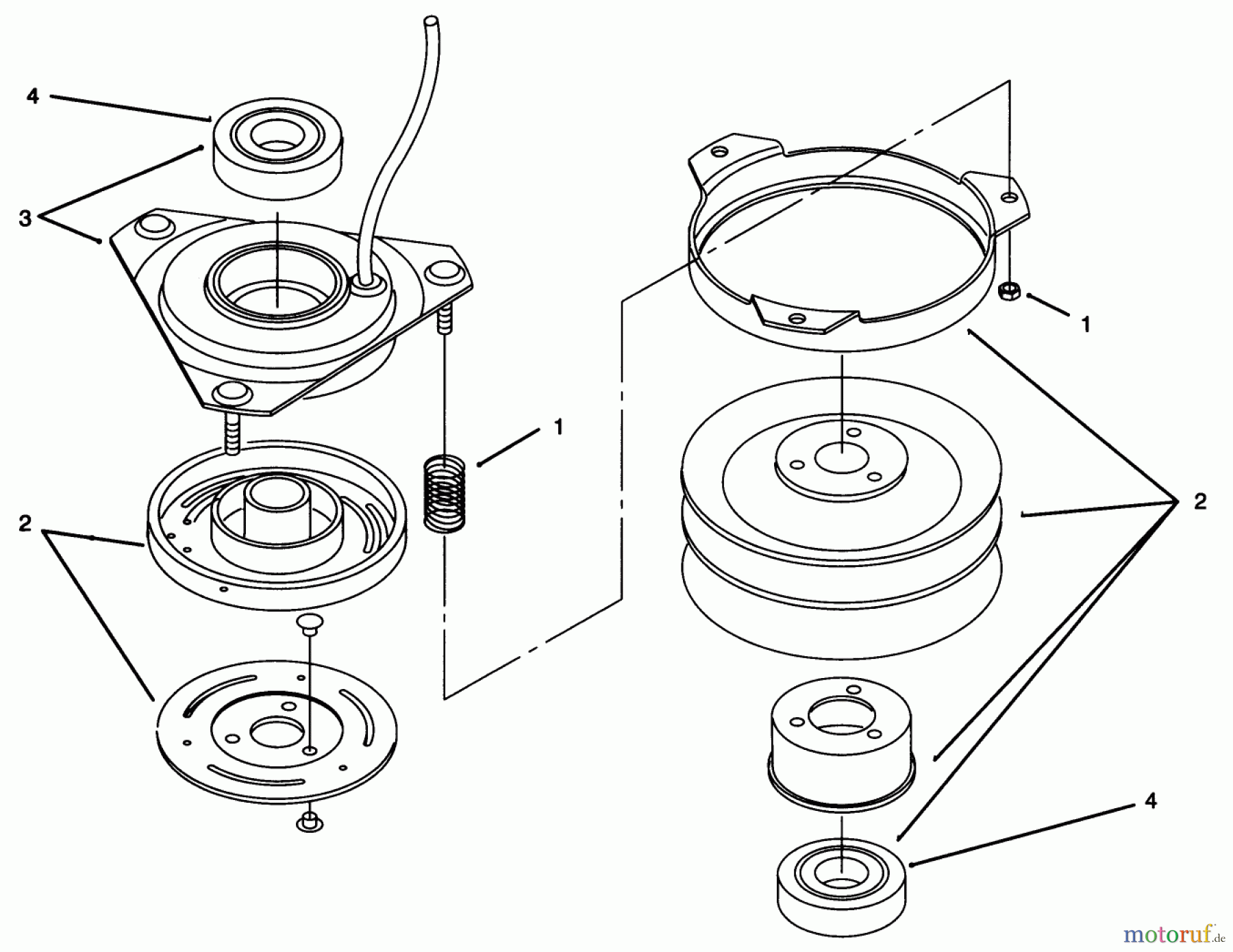  Toro Neu Mowers, Lawn & Garden Tractor Seite 1 72063 (264-H) - Toro 264-H Yard Tractor, 1995 (5900499-5999999) CLUTCH 92-6885