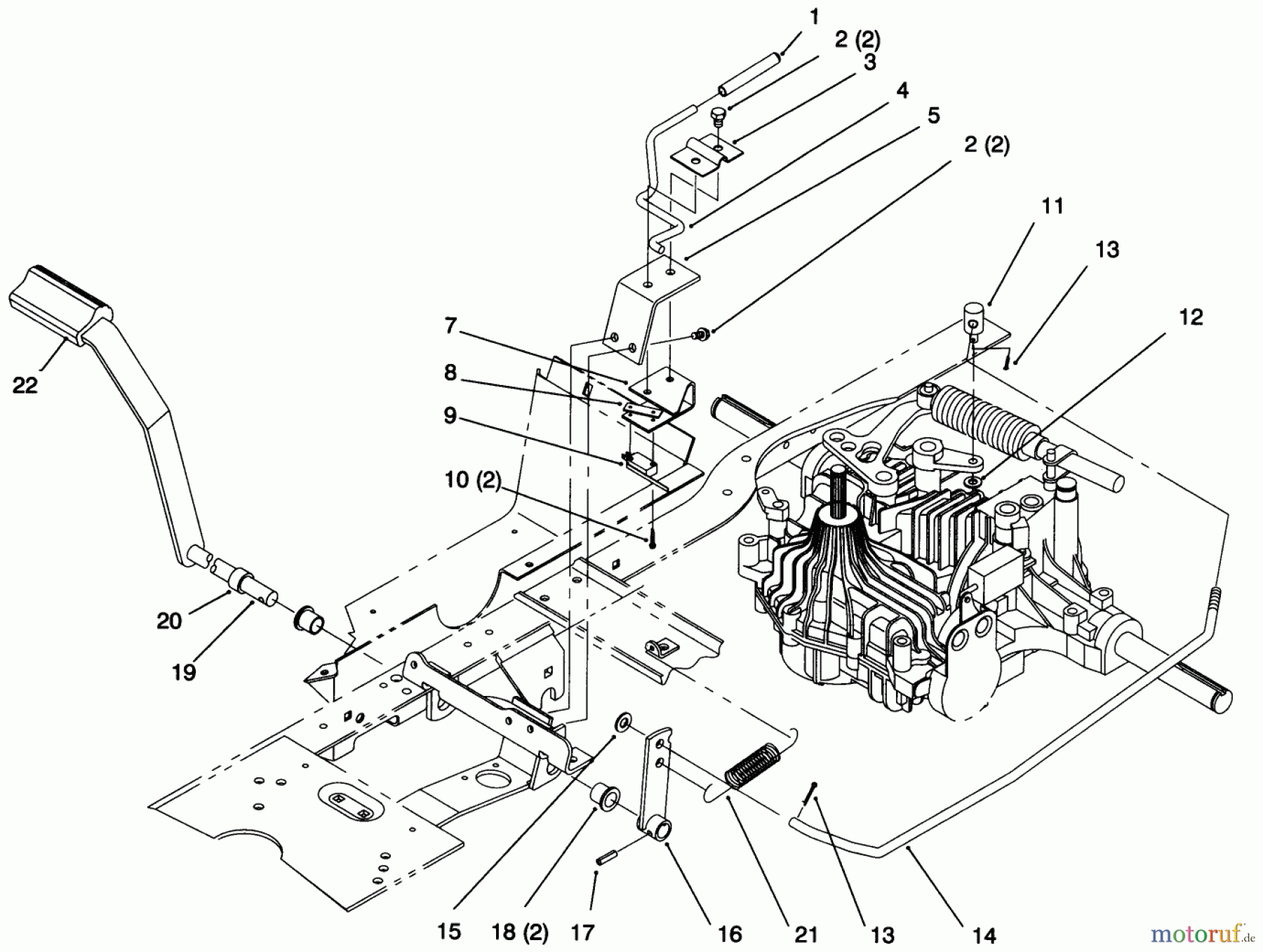 Toro Neu Mowers, Lawn & Garden Tractor Seite 1 72063 (264-H) - Toro 264-H Yard Tractor, 1995 (5900499-5999999) HYDRO BRAKE