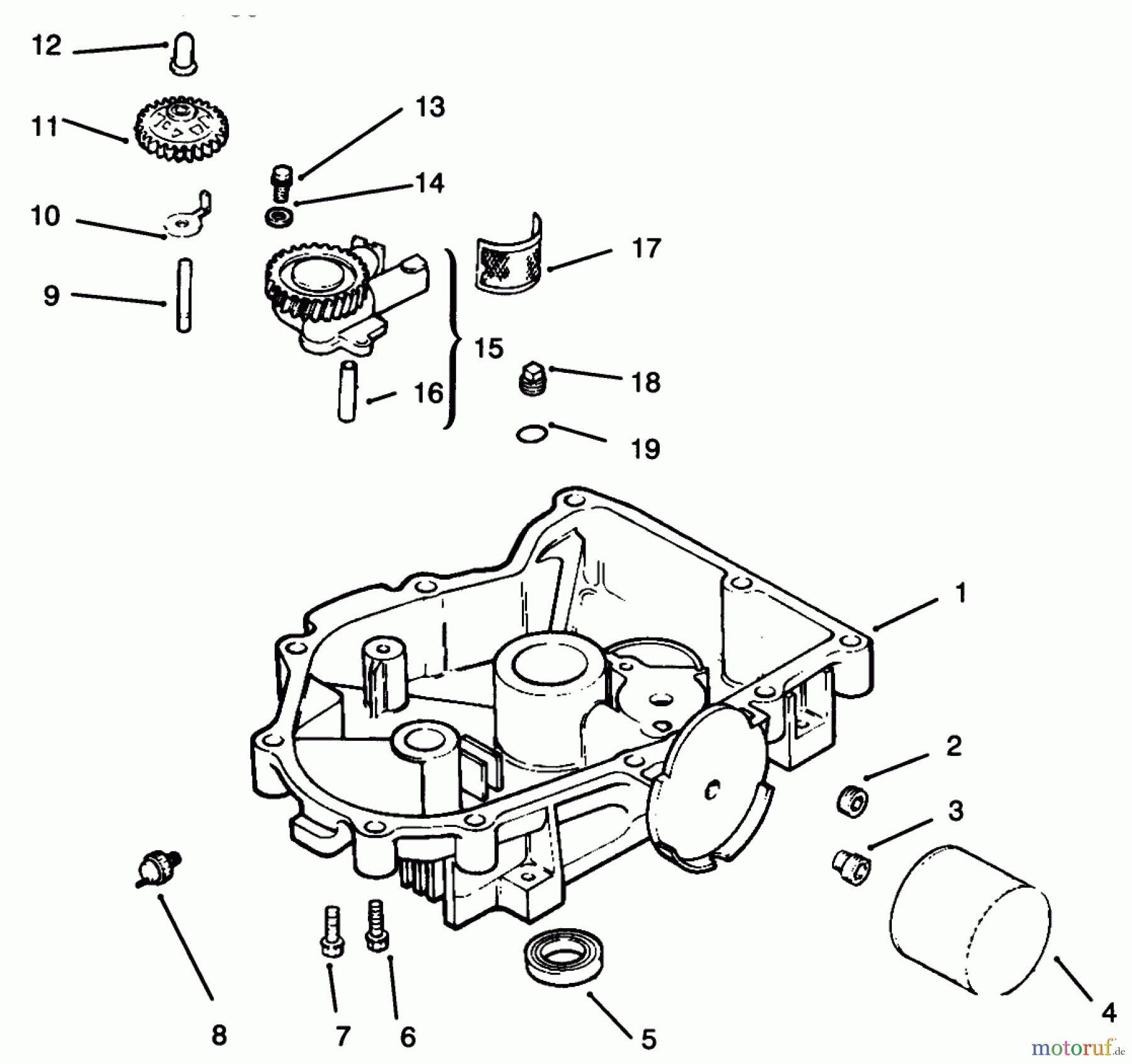 Toro Neu Mowers, Lawn & Garden Tractor Seite 1 72063 (264-H) - Toro 264-H Yard Tractor, 1995 (5900499-5999999) OIL PAN/LUBRICATION #2