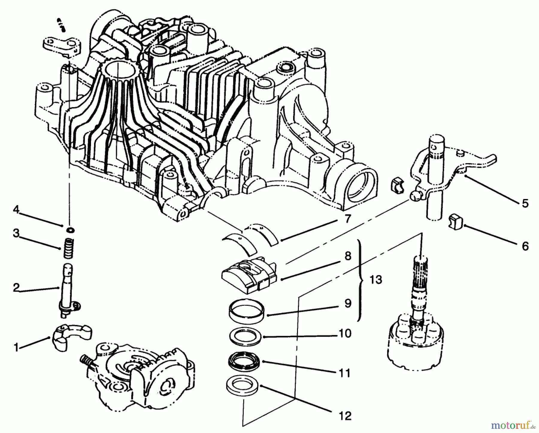 Toro Neu Mowers, Lawn & Garden Tractor Seite 1 72043 (264-H) - Toro 264-H Yard Tractor, 1996 (6900001-6999999) RANGE SHIFT