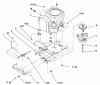 Toro 72043 (264-H) - 264-H Yard Tractor, 1996 (6900001-6999999) Ersatzteile TWIN CYLINDER ENGINE, MUFFLER, AND P.T.O.