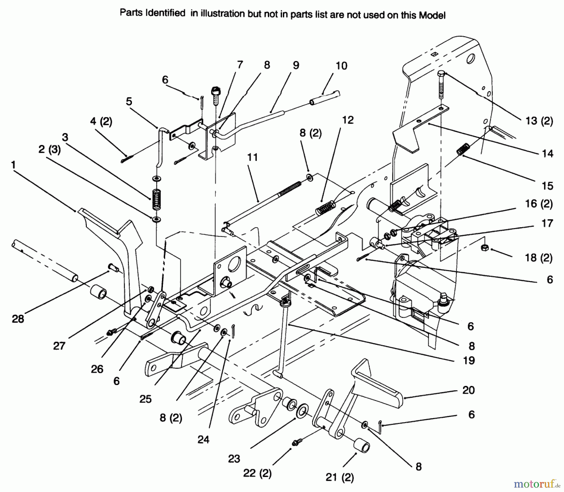 Toro Neu Mowers, Lawn & Garden Tractor Seite 1 72045 (265-6) - Toro 265-6 Yard Tractor, 1996 (6900001-6999999) CLUTCH AND BRAKE-GEAR