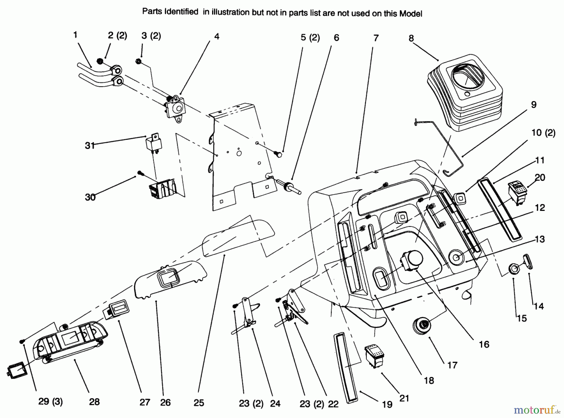 Toro Neu Mowers, Lawn & Garden Tractor Seite 1 72045 (265-6) - Toro 265-6 Yard Tractor, 1996 (6900001-6999999) DASH