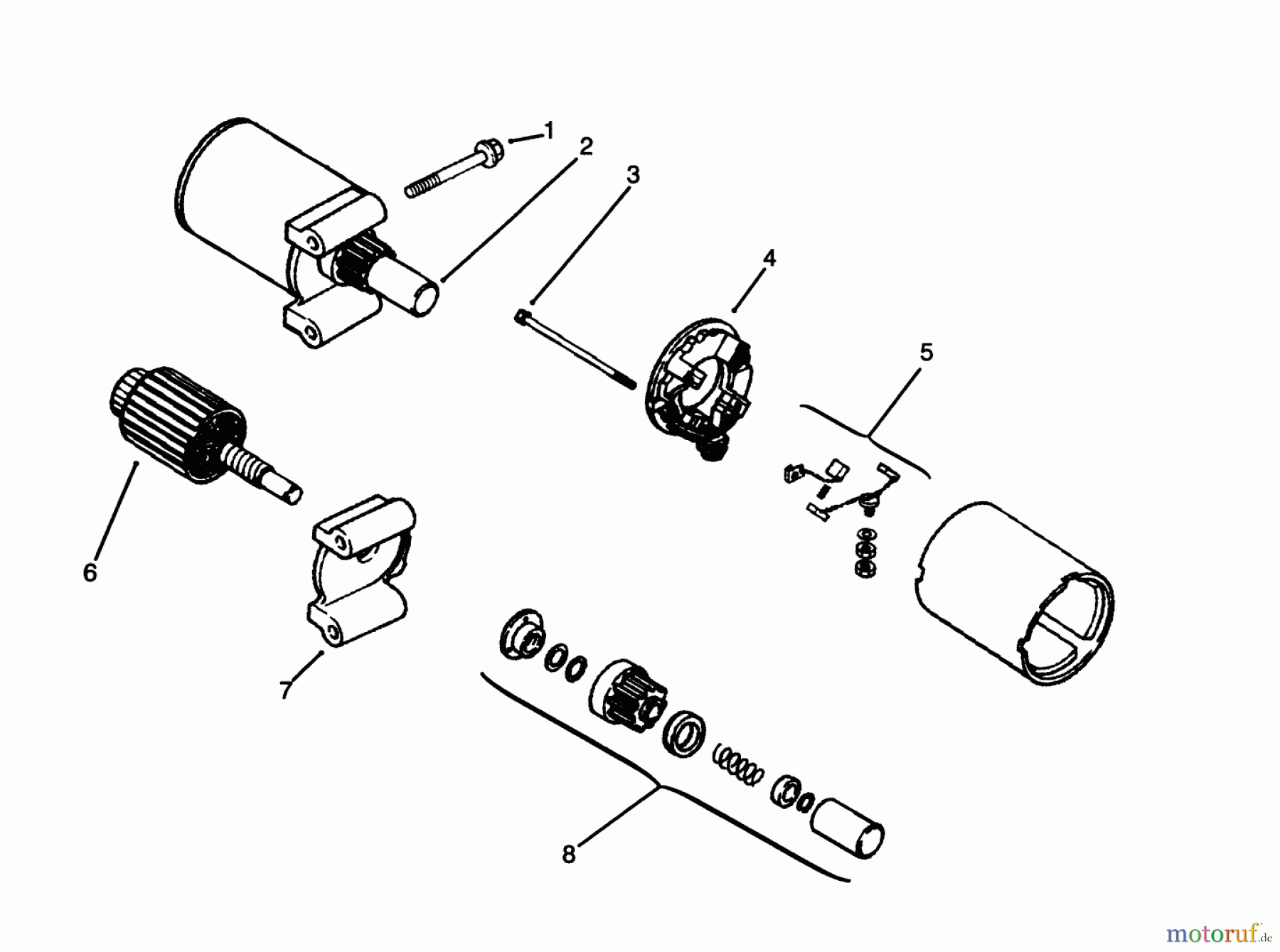 Toro Neu Mowers, Lawn & Garden Tractor Seite 1 72045 (265-6) - Toro 265-6 Yard Tractor, 1996 (6900001-6999999) STARTING SYSTEM