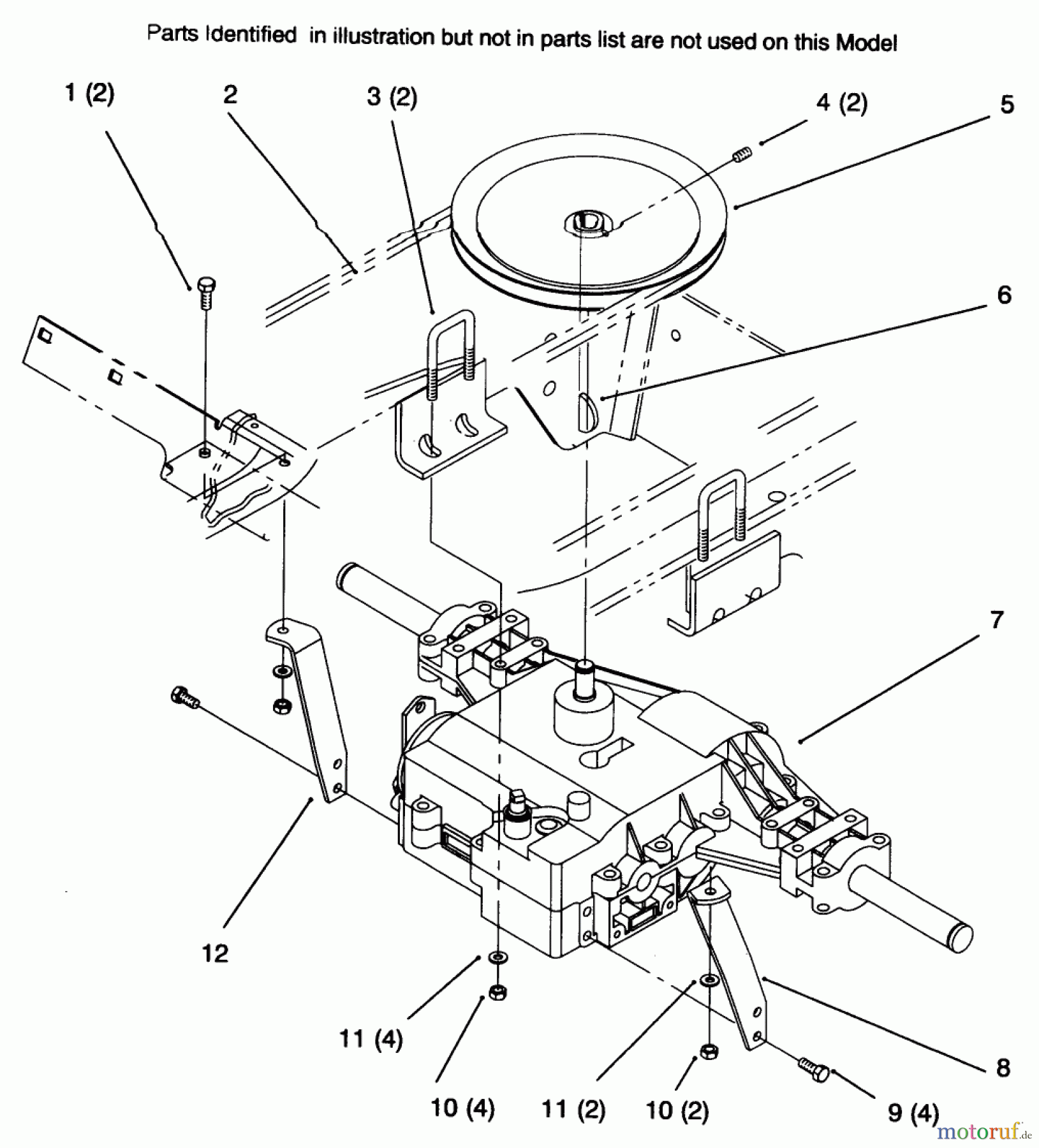  Toro Neu Mowers, Lawn & Garden Tractor Seite 1 72045 (265-6) - Toro 265-6 Yard Tractor, 1996 (6900001-6999999) TRANSAXLE-GEAR