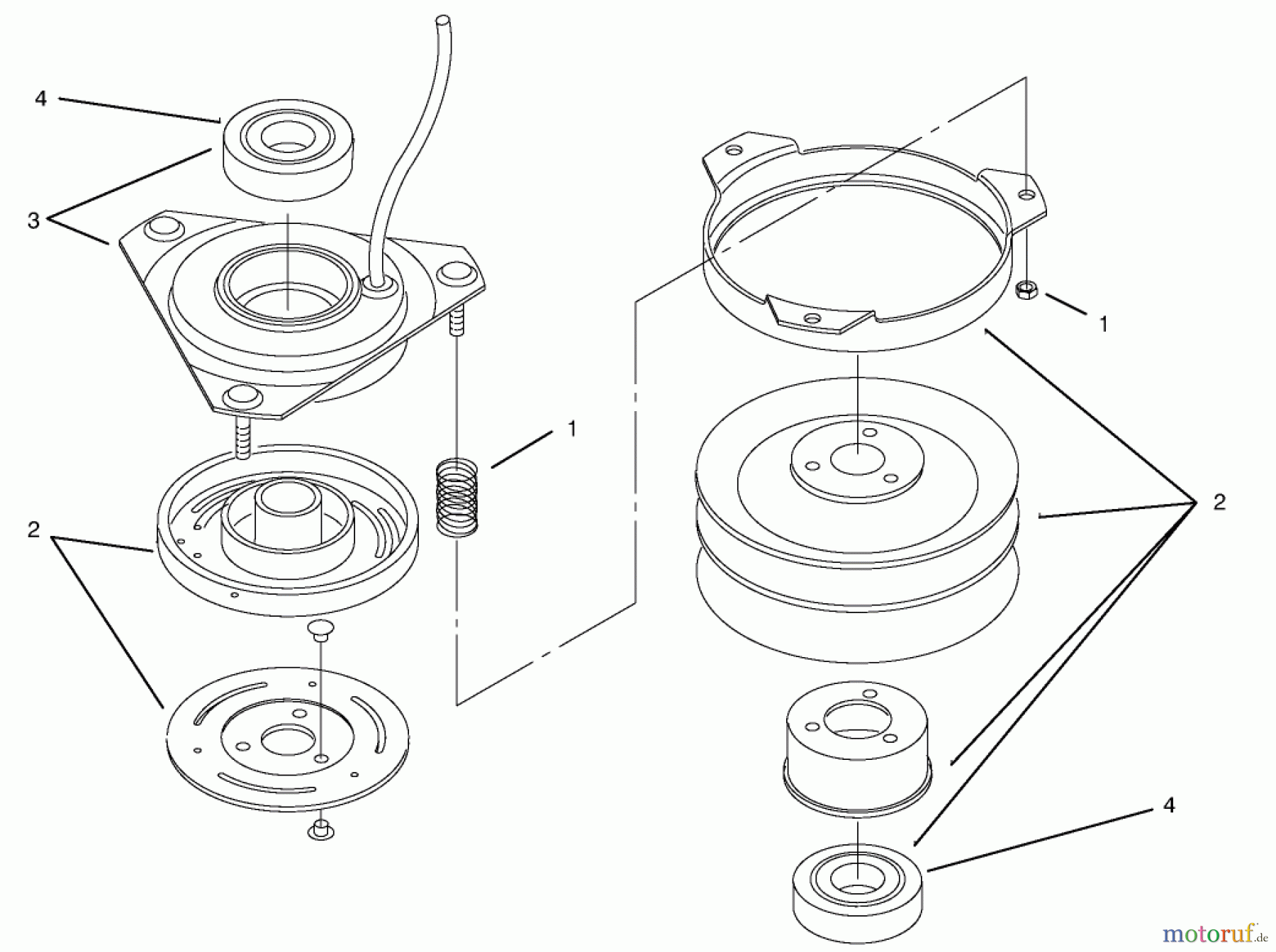 Toro Neu Mowers, Lawn & Garden Tractor Seite 1 72045 (265-6) - Toro 265-6 Yard Tractor, 1997 (7900001-7999999) CLUTCH 94-2514