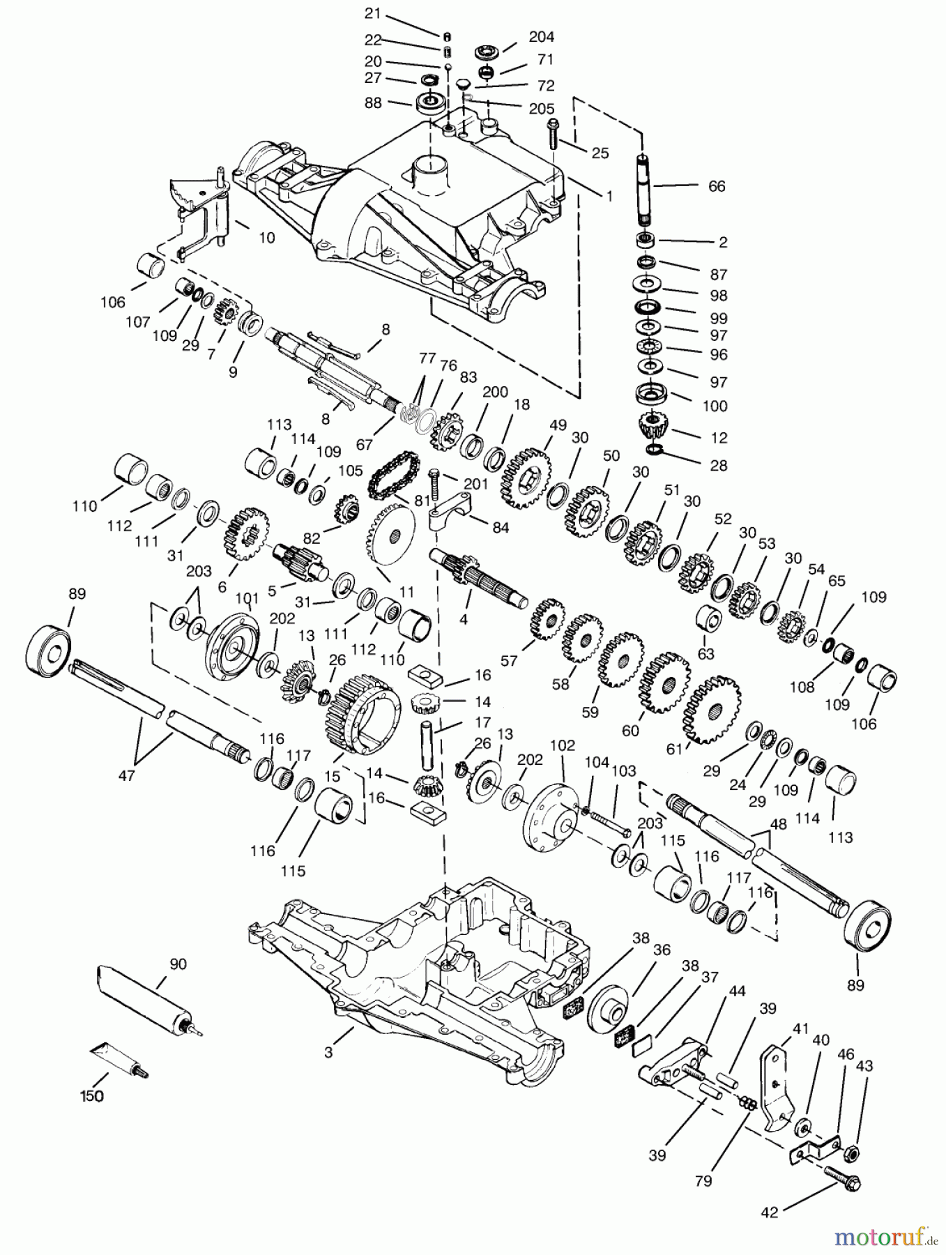 Toro Neu Mowers, Lawn & Garden Tractor Seite 1 72045 (265-6) - Toro 265-6 Yard Tractor, 1997 (7900001-7999999) PEERLESS TRANSAXLE 820-024/820-024A
