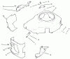 Toro 72064 (265-H) - 265-H Lawn and Garden Tractor, 1997 (7900001-7999999) Ersatzteile BLOWER HOUSING & BAFFLES
