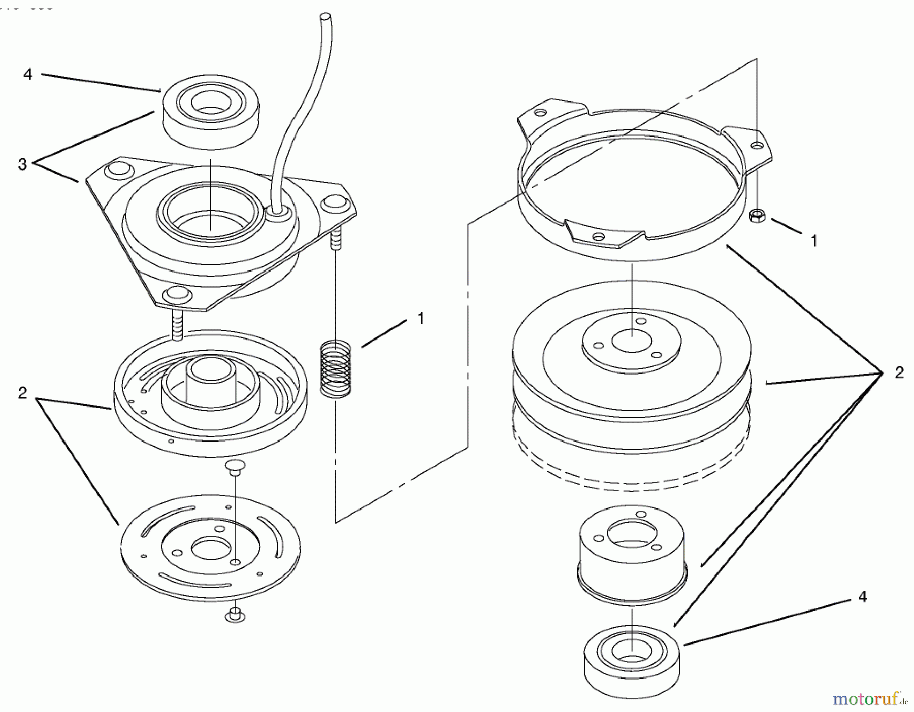 Toro Neu Mowers, Lawn & Garden Tractor Seite 1 72046 (265-H) - Toro 265-H Lawn and Garden Tractor, 1997 (7900001-7999999) CLUTCH