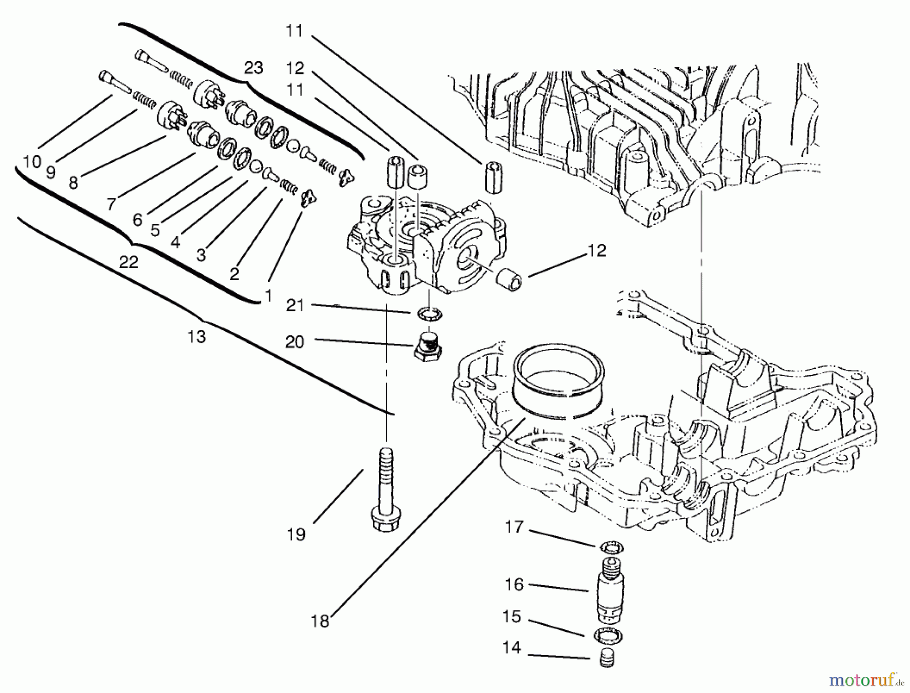 Toro Neu Mowers, Lawn & Garden Tractor Seite 1 72046 (265-H) - Toro 265-H Lawn and Garden Tractor, 1998 (8900001-8900399) CENTER CASE