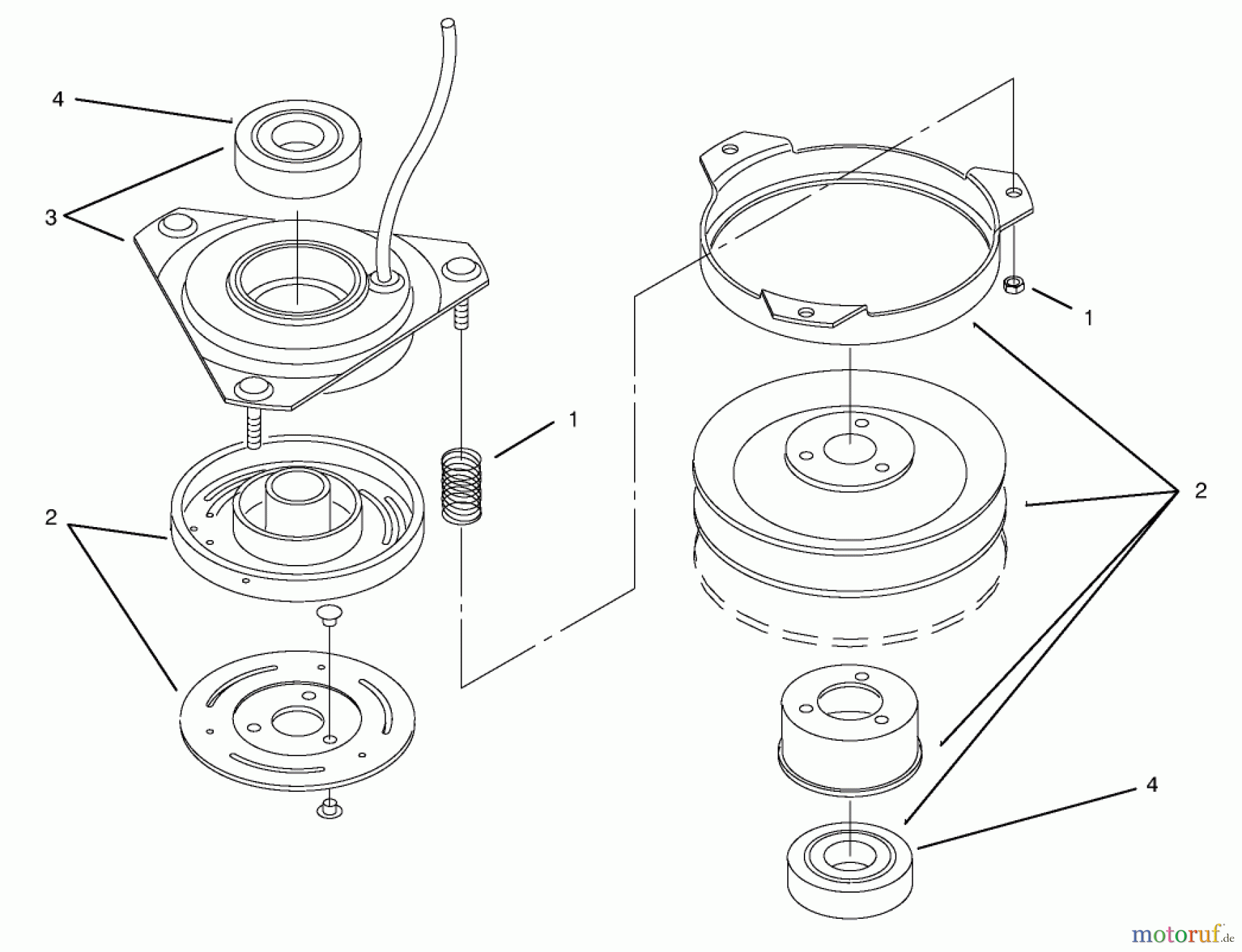  Toro Neu Mowers, Lawn & Garden Tractor Seite 1 72046 (265-H) - Toro 265-H Lawn and Garden Tractor, 1998 (8900001-8900399) CLUTCH