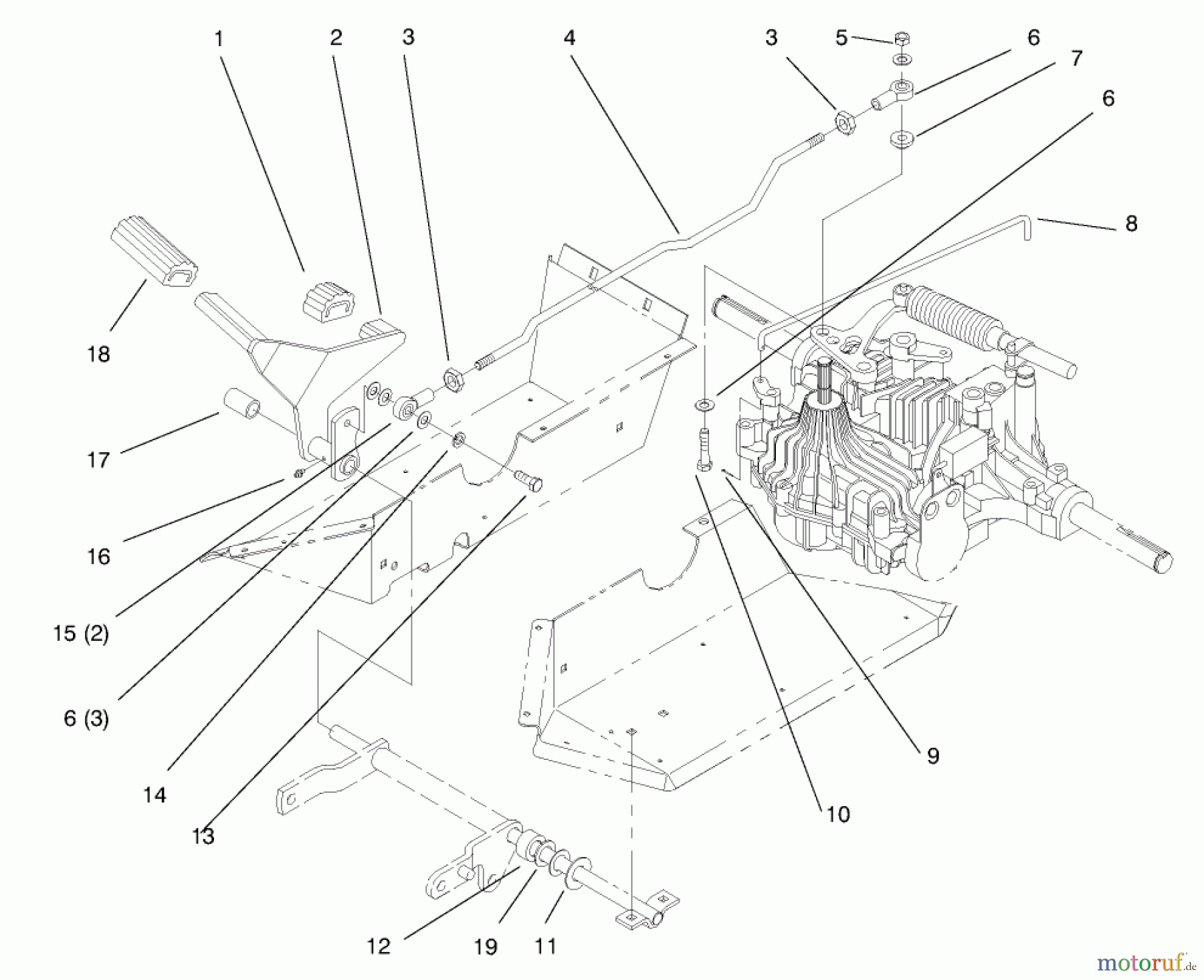  Toro Neu Mowers, Lawn & Garden Tractor Seite 1 72046 (265-H) - Toro 265-H Lawn and Garden Tractor, 1998 (8900001-8900399) HYDRO CONTROL
