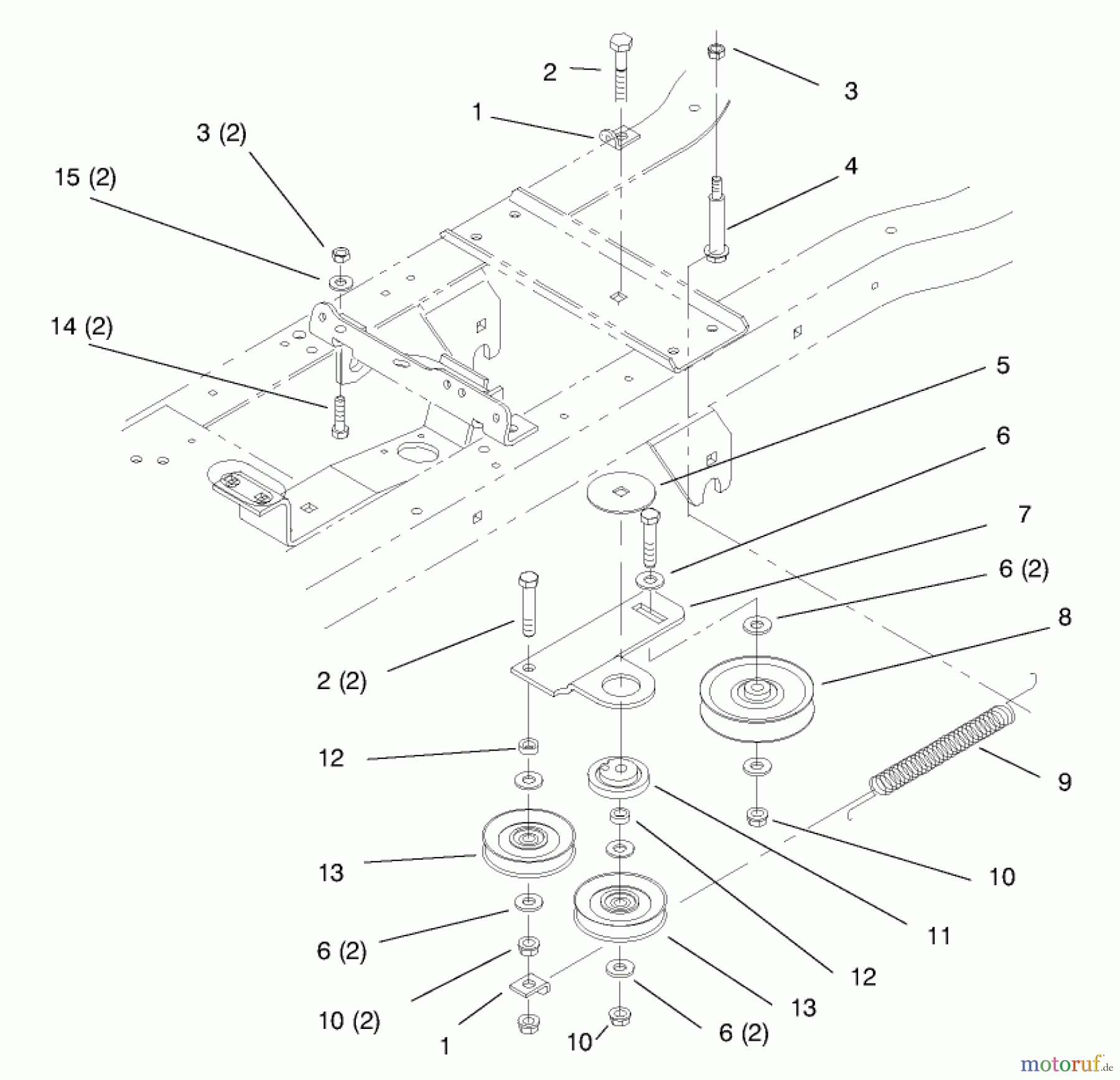 Toro Neu Mowers, Lawn & Garden Tractor Seite 1 72046 (265-H) - Toro 265-H Lawn and Garden Tractor, 1998 (8900001-8900399) HYDRO DRIVE COMPONENTS