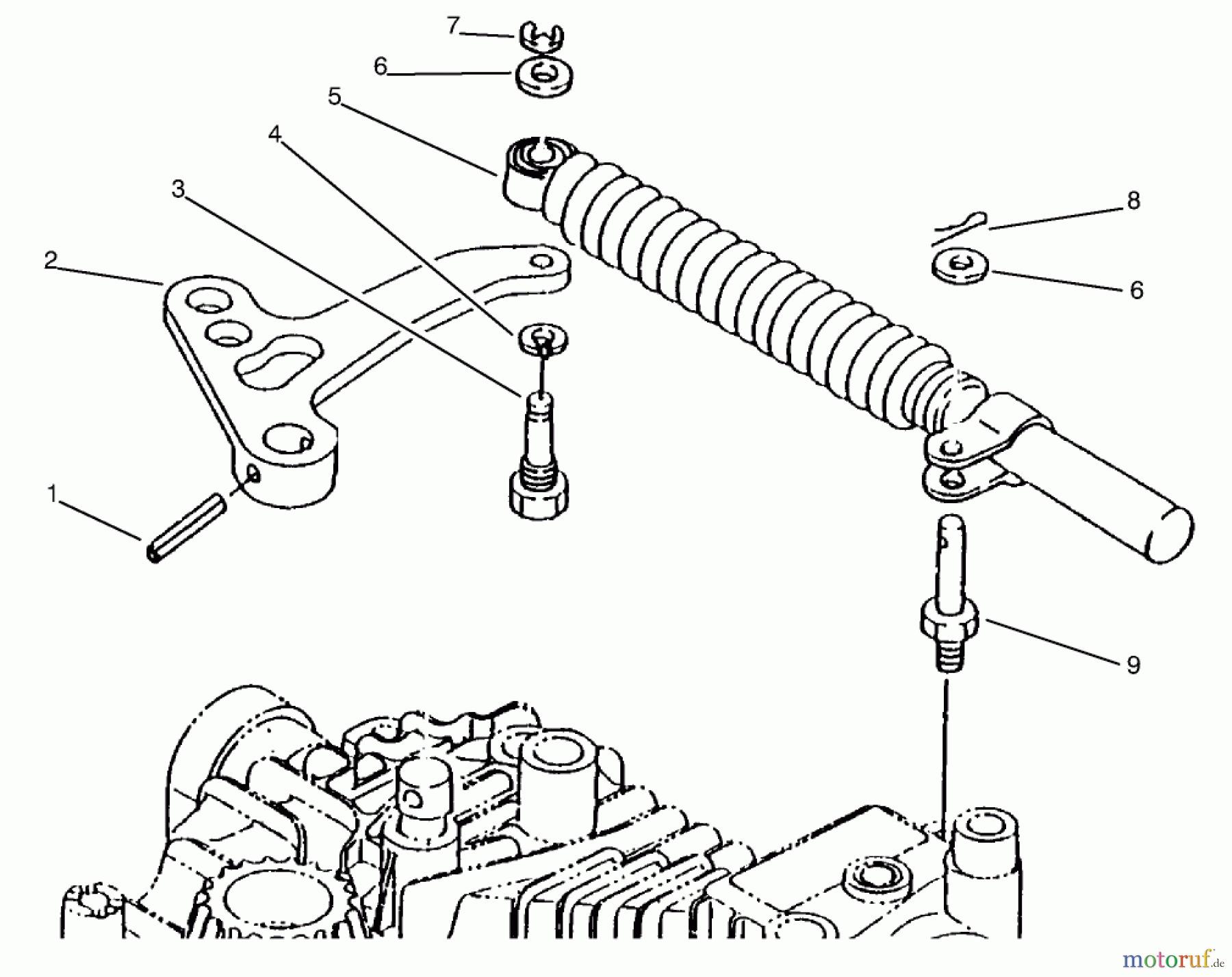 Toro Neu Mowers, Lawn & Garden Tractor Seite 1 72046 (265-H) - Toro 265-H Lawn and Garden Tractor, 1998 (8900001-8900399) LEVER DAMPER