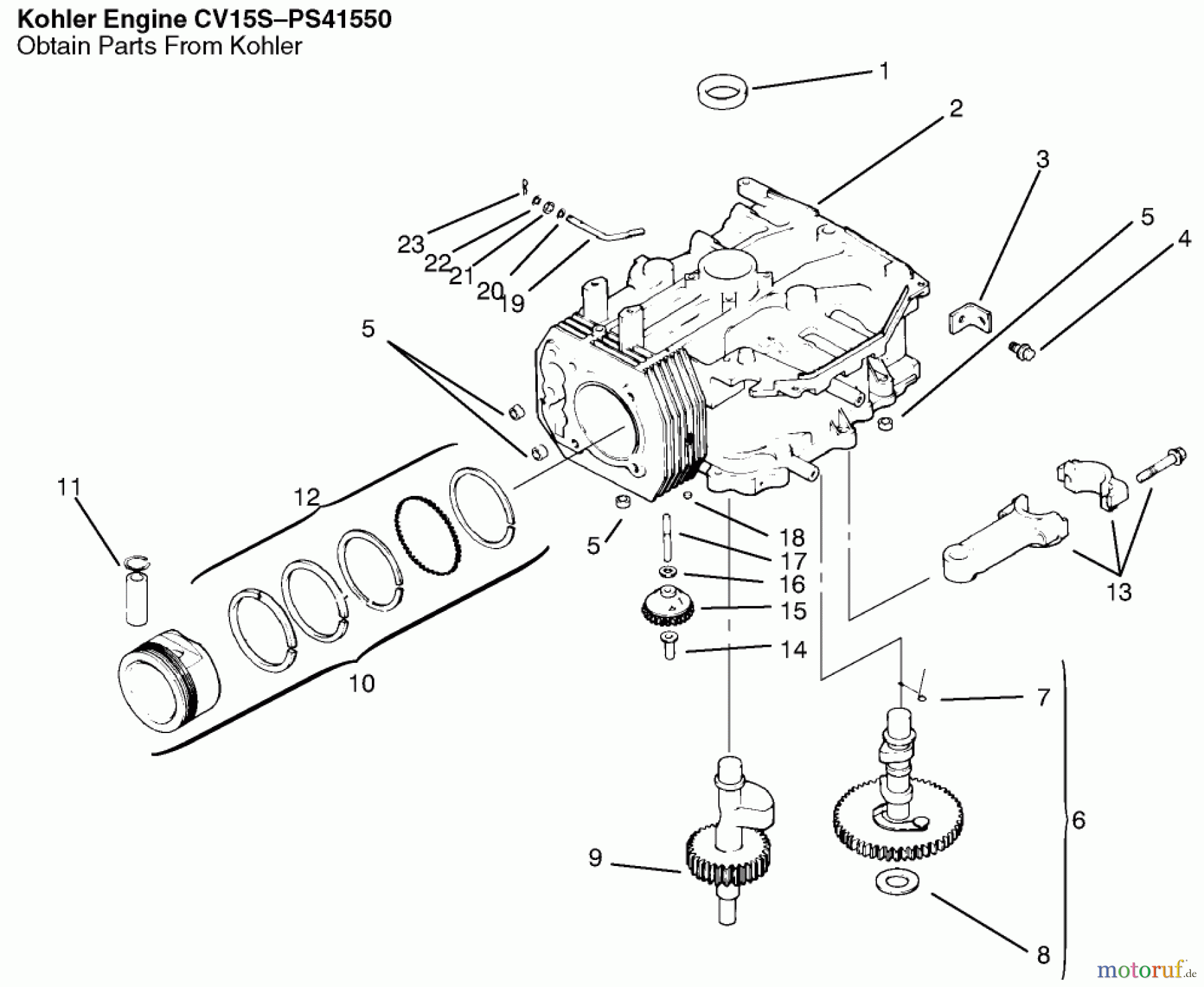 Toro Neu Mowers, Lawn & Garden Tractor Seite 1 72047 (265-6) - Toro 265-6 Lawn and Garden Tractor, 1999 (9900001-9999999) CRANKCASE