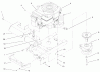 Toro 72047 (265-6) - 265-6 Lawn and Garden Tractor, 1999 (9900001-9999999) Ersatzteile ENGINE, MUFFLER & PTO ASSEMBLY