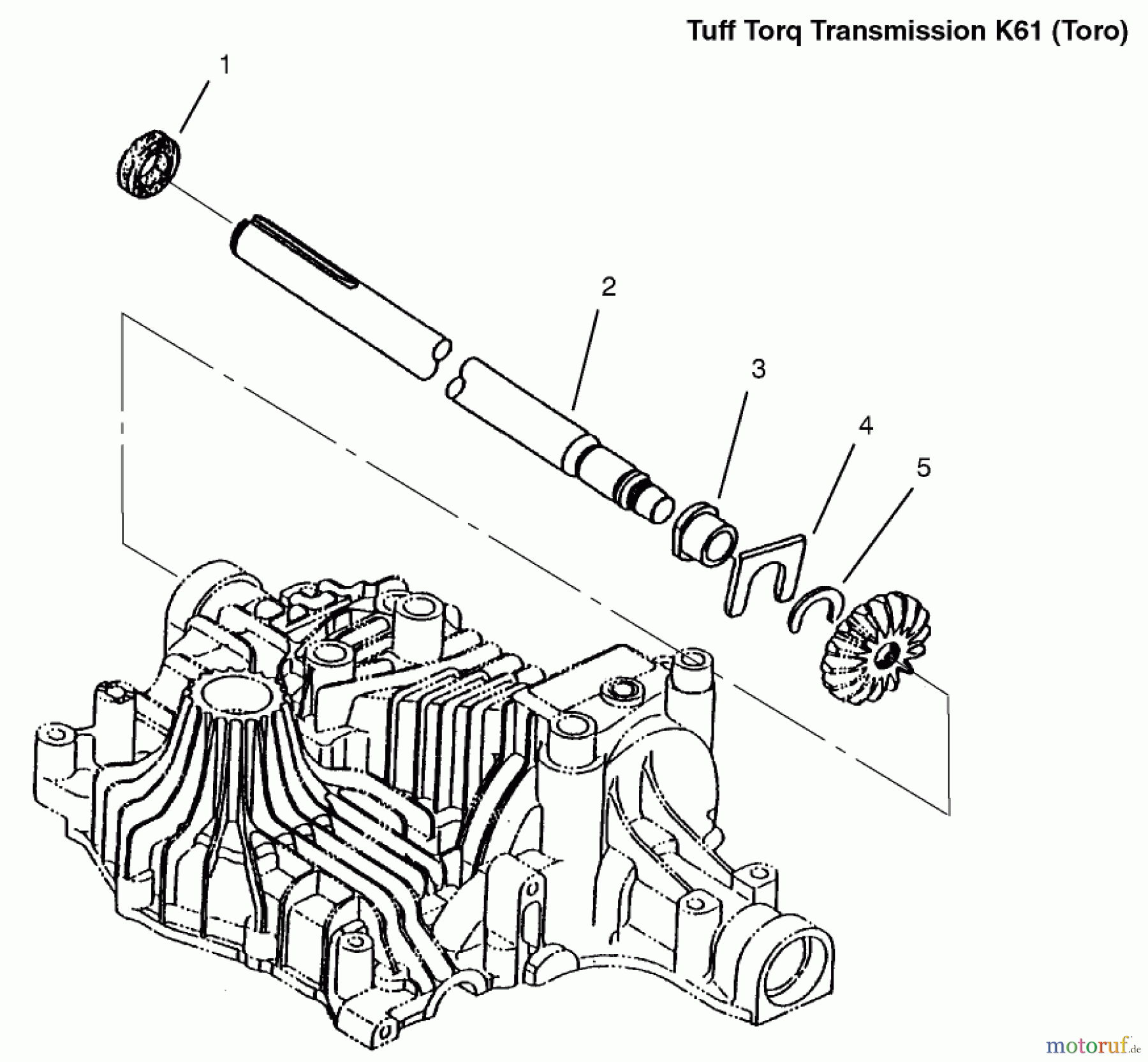 Toro Neu Mowers, Lawn & Garden Tractor Seite 1 72048 (265-H) - Toro 265-H Lawn and Garden Tractor, 1999 (9900001-9999999) AXLE SHAFT