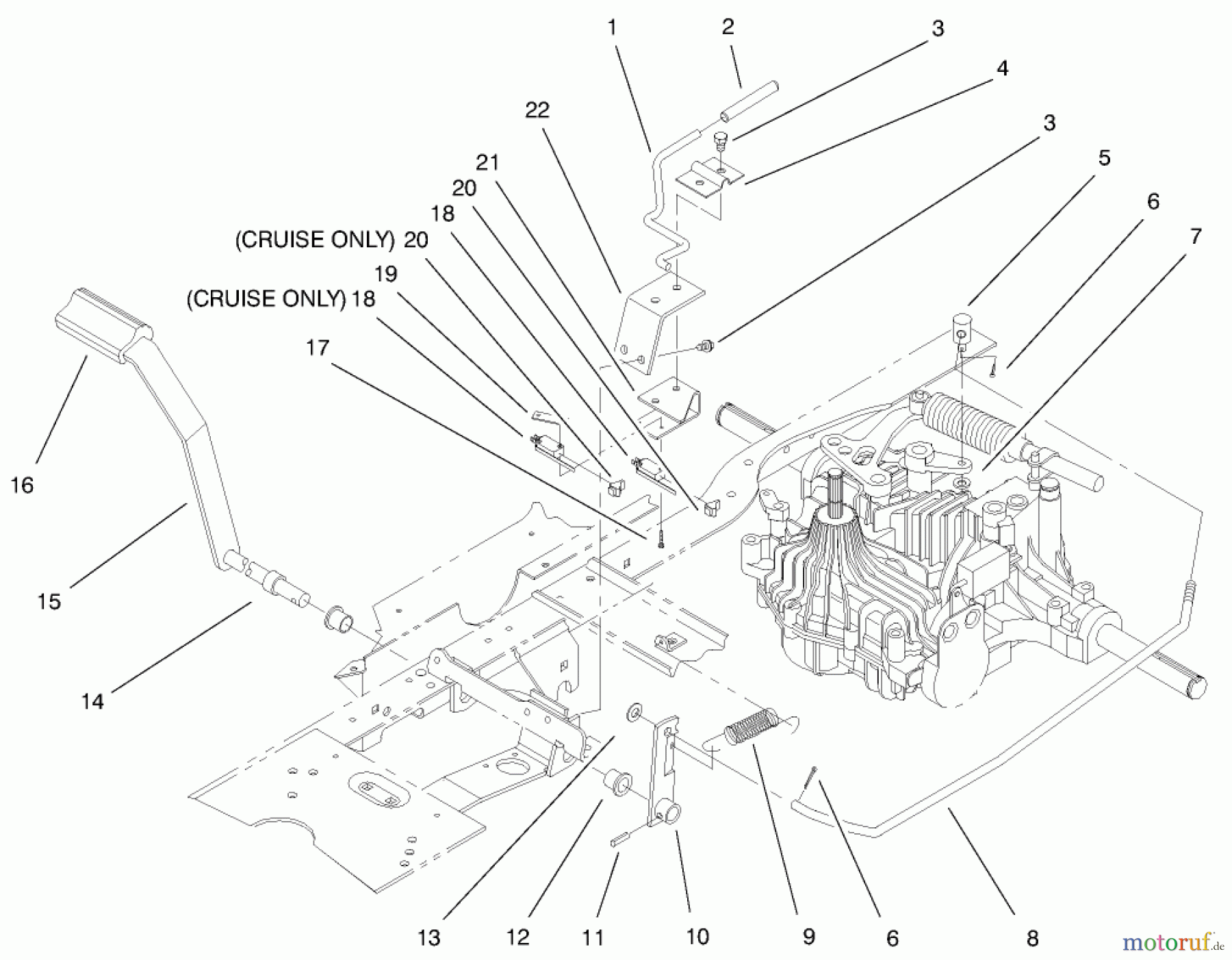 Toro Neu Mowers, Lawn & Garden Tractor Seite 1 72048 (265-H) - Toro 265-H Lawn and Garden Tractor, 1999 (9900001-9999999) HYDRO BRAKE ASSEMBLY