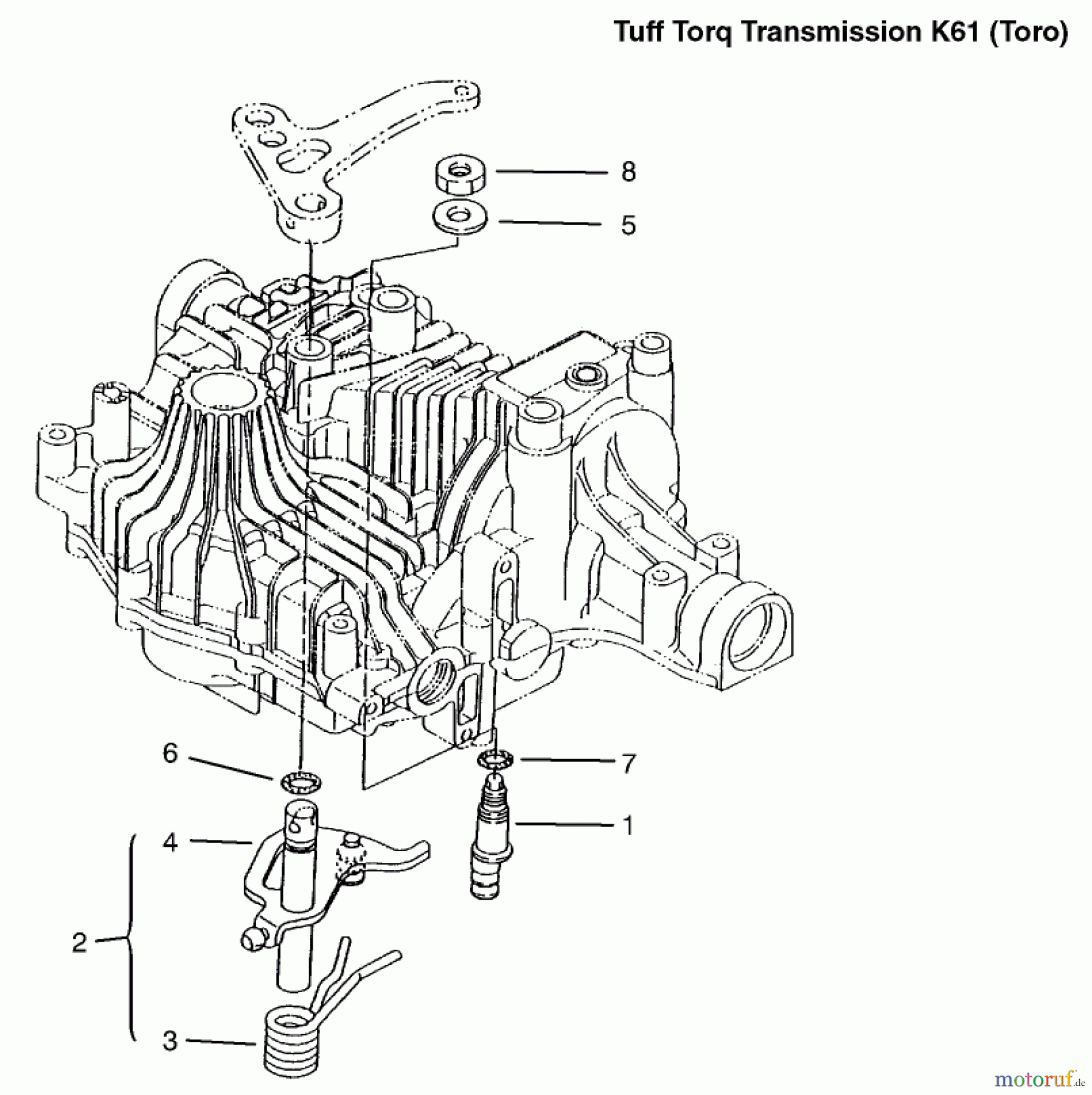 Toro Neu Mowers, Lawn & Garden Tractor Seite 1 72048 (265-H) - Toro 265-H Lawn and Garden Tractor, 1999 (9900001-9999999) N-CENTERING