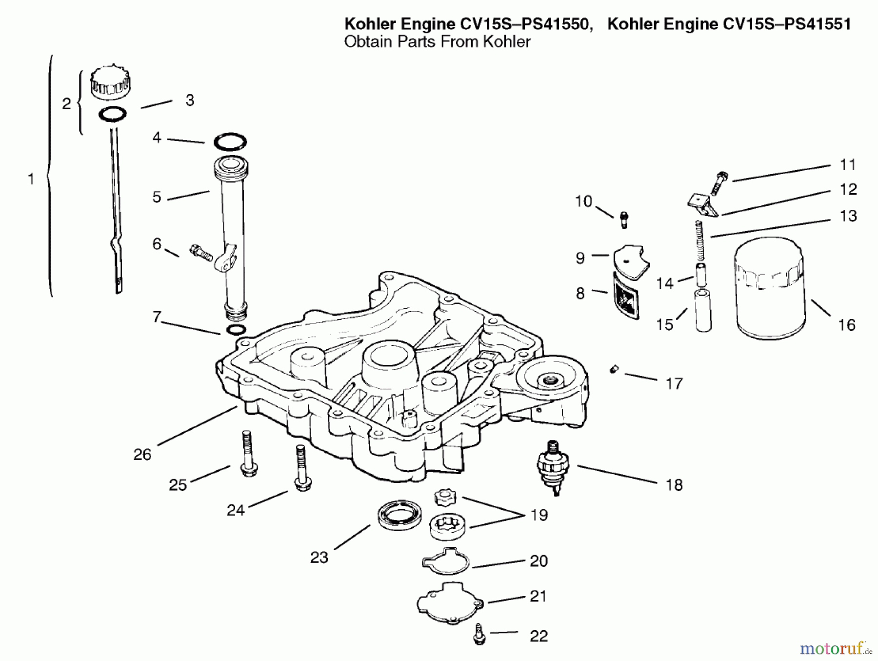 Toro Neu Mowers, Lawn & Garden Tractor Seite 1 72070 (265-H) - Toro 265-H Lawn and Garden Tractor, 1999 (9900001-9999999) OIL PAN / LUBRICATION
