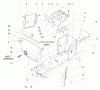 Toro 72049 (265-6) - 265-6 Lawn and Garden Tractor, 2000 (200000001-200999999) Ersatzteile HOODSTAND & FIREWALL ASSEMBLY
