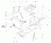 Toro 72071 (265-H) - 265-H Lawn and Garden Tractor, 2000 (200000001-200999999) Ersatzteile HOODSTAND & FIREWALL ASSEMBLY