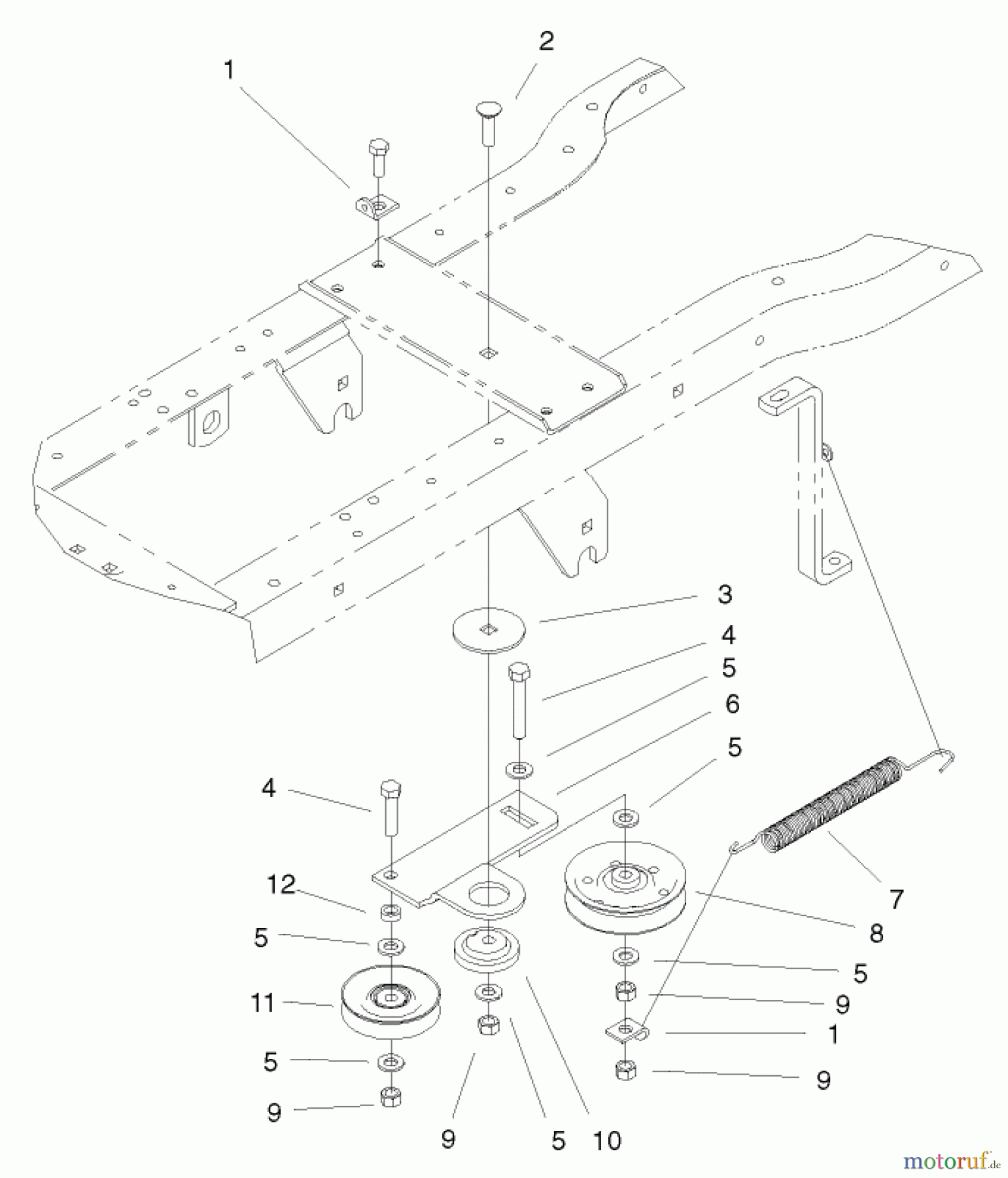 Toro Neu Mowers, Lawn & Garden Tractor Seite 1 72071 (265-H) - Toro 265-H Lawn and Garden Tractor, 2000 (200000001-200999999) HYDRO DRIVE ASSEMBLY