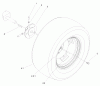 Toro 72071 (265-H) - 265-H Lawn and Garden Tractor, 2000 (200000001-200999999) Ersatzteile REAR WHEEL ASSEMBLY