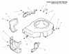 Toro 72051 (265-H) - 265-H Lawn and Garden Tractor, 2001 (210000001-210999999) Ersatzteile BLOWER HOUSING & BAFFLES ASSEMBLY