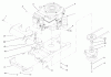 Toro 72051 (265-H) - 265-H Lawn and Garden Tractor, 2001 (210000001-210999999) Ersatzteile ENGINE, MUFFLER AND PTO ASSEMBLY
