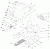 Toro 72051 (265-H) - 265-H Lawn and Garden Tractor, 2001 (210000001-210999999) Ersatzteile FENDER AND FOOTRESTS ASSEMBLY