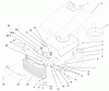 Toro 72051 (265-H) - 265-H Lawn and Garden Tractor, 2001 (210000001-210999999) Ersatzteile HOOD AND GRILL ASSEMBLY