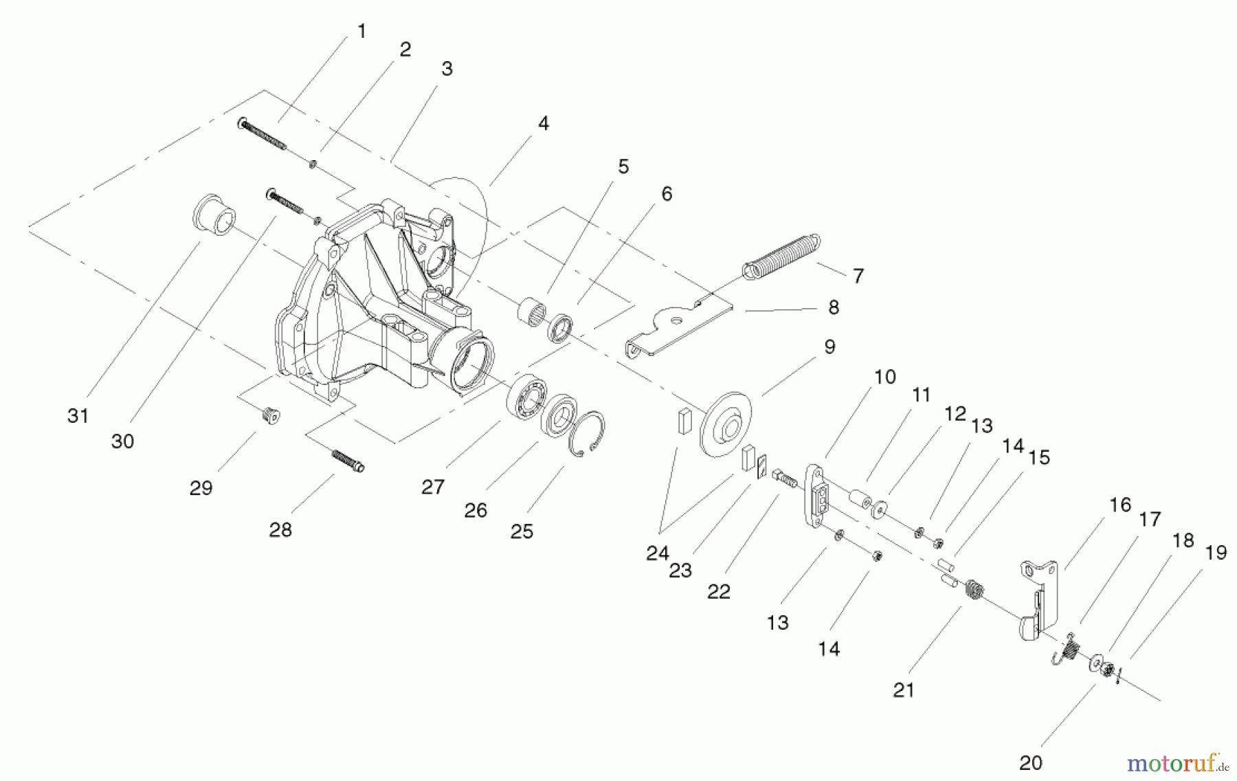 Toro Neu Mowers, Lawn & Garden Tractor Seite 1 72072 (266-HE) - Toro 266-HE Lawn and Garden Tractor, 2002 (220000001-220999999) BRAKE ASSEMBLY