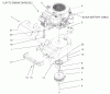Toro 72072 (266-HE) - 266-HE Lawn and Garden Tractor, 2002 (220000001-220999999) Ersatzteile ENGINE, MUFFLER AND PTO ASSEMBLY