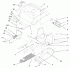 Toro 72072 (266-HE) - 266-HE Lawn and Garden Tractor, 2002 (220000001-220999999) Ersatzteile FENDER AND FOOTRESTS ASSEMBLY
