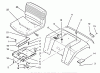 Toro 72060 (244-5) - 244-5 Yard Tractor, 1993 (3900001-3999999) Ersatzteile FENDER AND SEAT ASSEMBLY