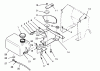Toro 72081 (246-H) - 246-H Yard Tractor, 1993 (3900001-3999999) Ersatzteile FUEL TANK AND STEERING BRACKET ASSEMBLY