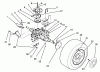 Toro 72081 (246-H) - 246-H Yard Tractor, 1993 (3900001-3999999) Ersatzteile REAR WHEEL AND TRANSMISSION ASSEMBLY