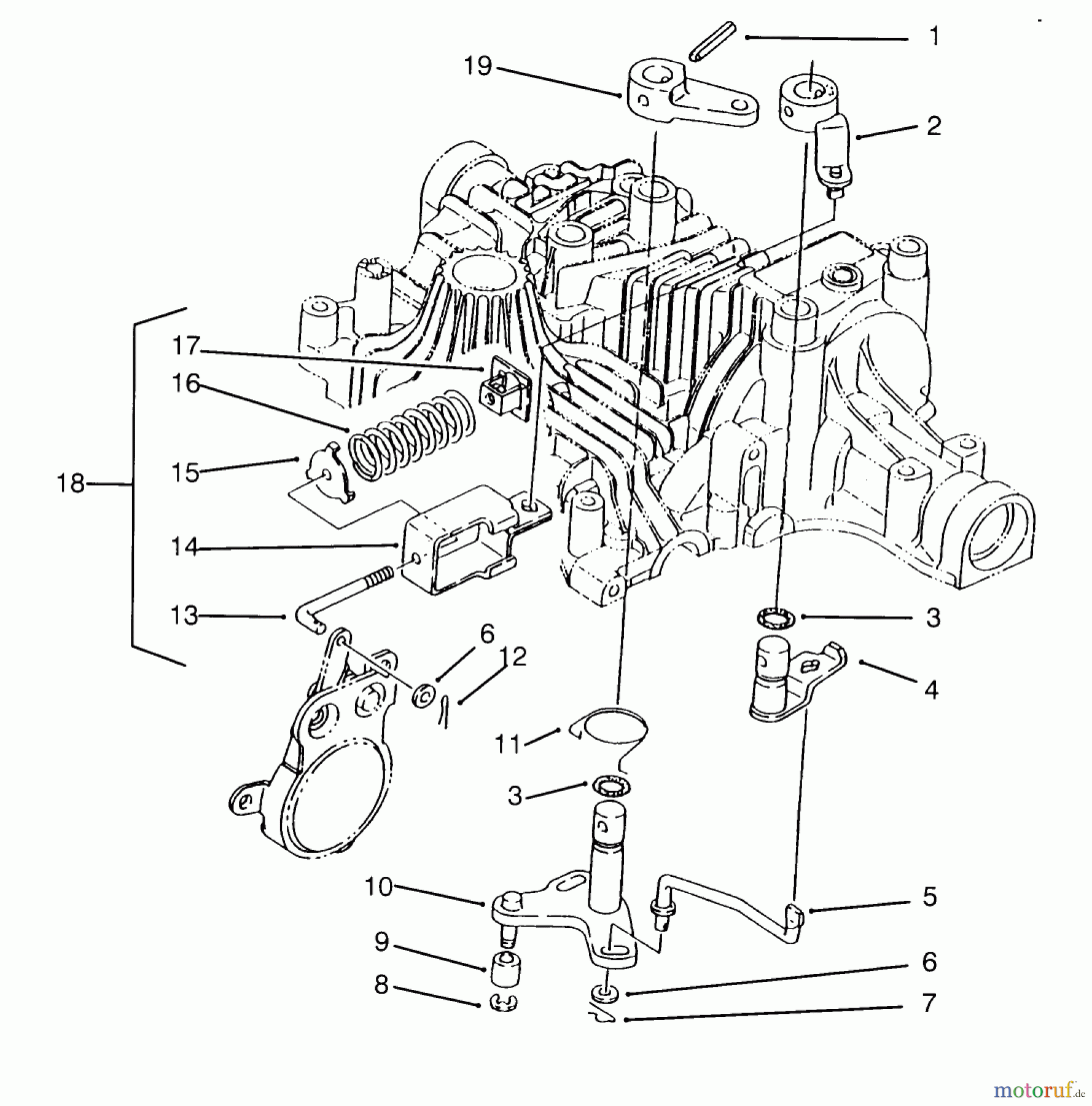 Toro Neu Mowers, Lawn & Garden Tractor Seite 1 72084 (266-H) - Toro 266-H Yard Tractor, 1995 (5900001-5999999) BRAKE INTERLOCK TUFF TORQ TRANSMISSION K61 (TORO)