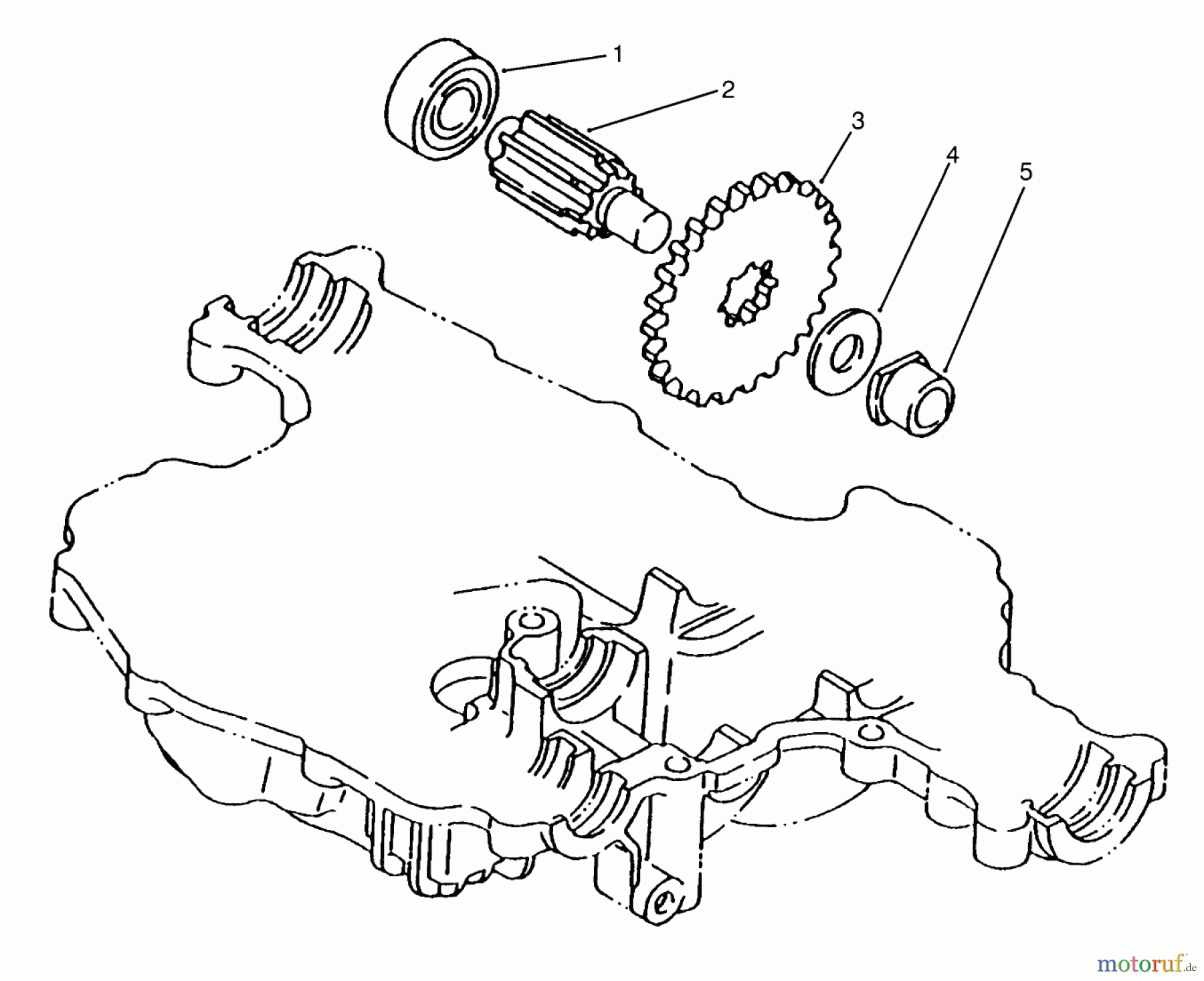 Toro Neu Mowers, Lawn & Garden Tractor Seite 1 72084 (266-H) - Toro 266-H Yard Tractor, 1995 (5900001-5999999) FINAL PINION TUFF TORQ TRANSMISSION K61 (TORO)