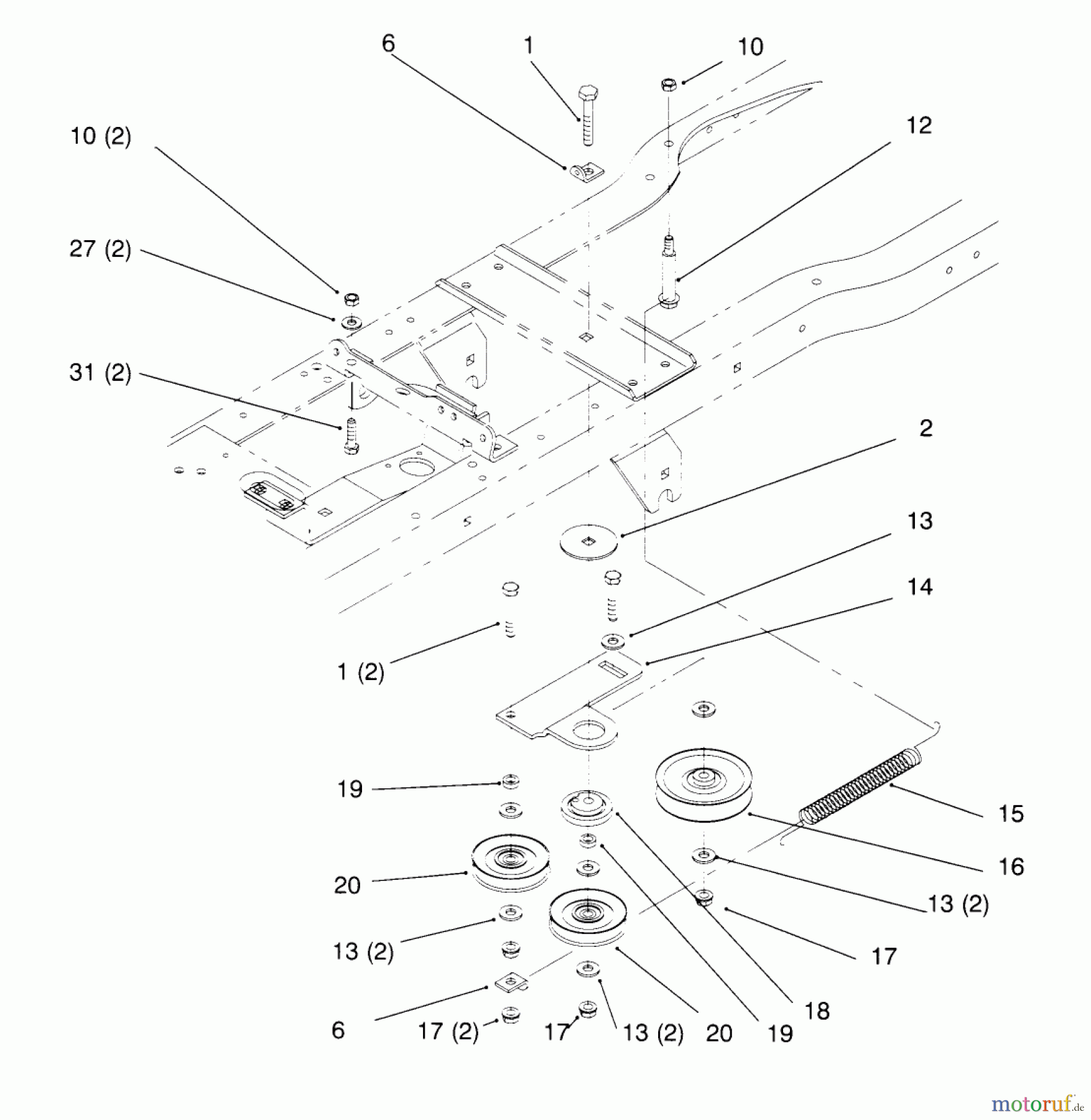 Toro Neu Mowers, Lawn & Garden Tractor Seite 1 72084 (266-H) - Toro 266-H Yard Tractor, 1995 (5900001-5999999) HYDRO DRIVE COMPONENTS
