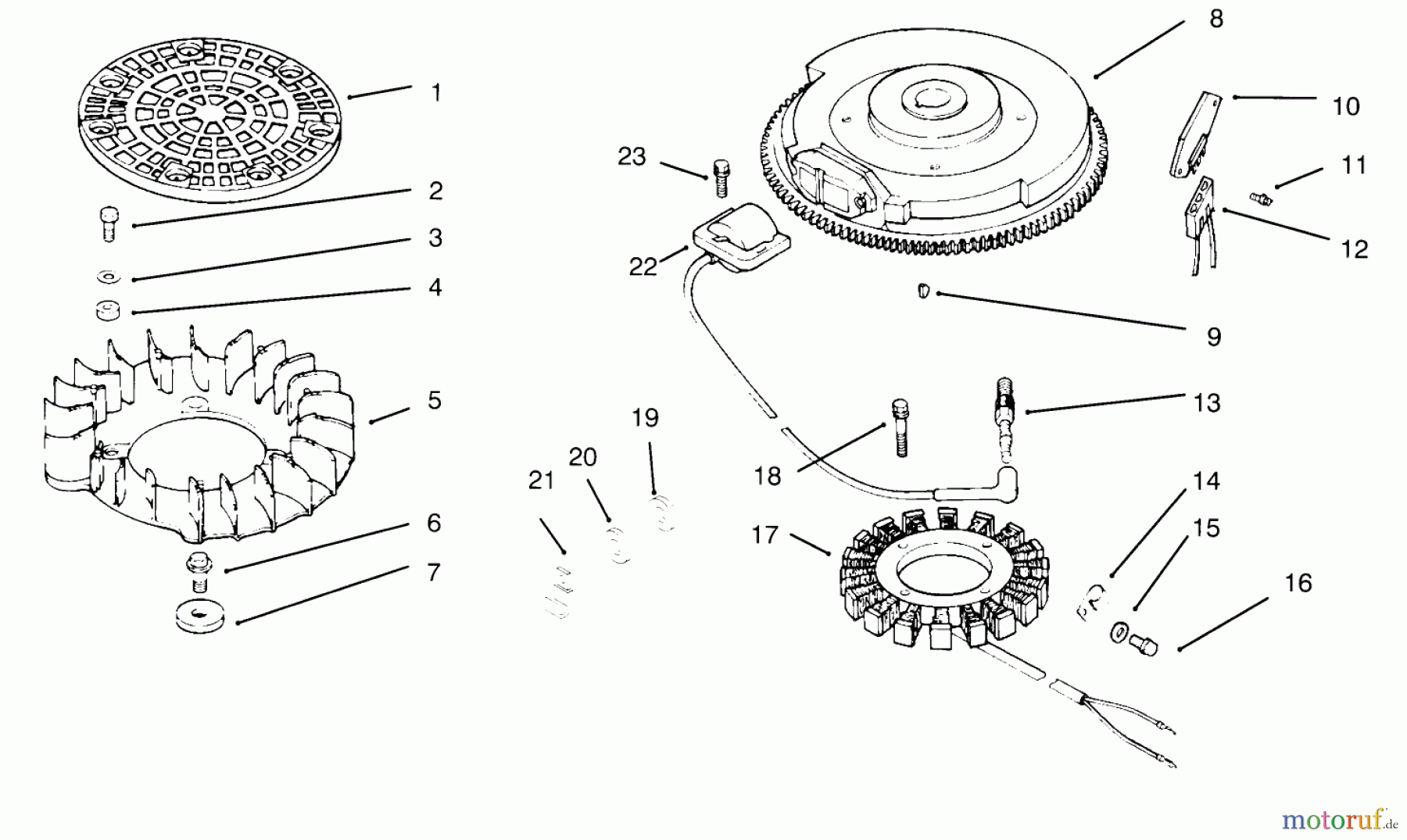 Toro Neu Mowers, Lawn & Garden Tractor Seite 1 72084 (266-H) - Toro 266-H Yard Tractor, 1996 (6900001-6999999) IGNITION/ELECTRICAL KOHLER ENGINE CV16S-PS61514