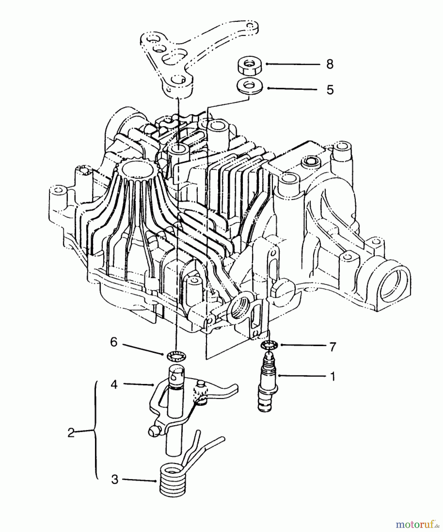 Toro Neu Mowers, Lawn & Garden Tractor Seite 1 72084 (266-H) - Toro 266-H Yard Tractor, 1995 (5900001-5999999) N-CENTERING TUFF TORQ TRANSMISSION K61 (TORO)