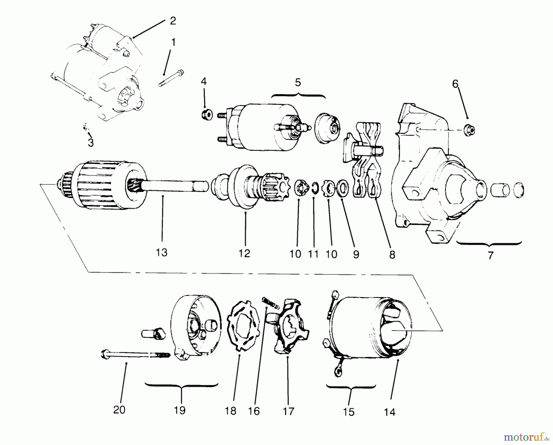  Toro Neu Mowers, Lawn & Garden Tractor Seite 1 72084 (266-H) - Toro 266-H Yard Tractor, 1996 (6900001-6999999) STARTING SYSTEM KOHLER ENGINE CV16S-PS61514