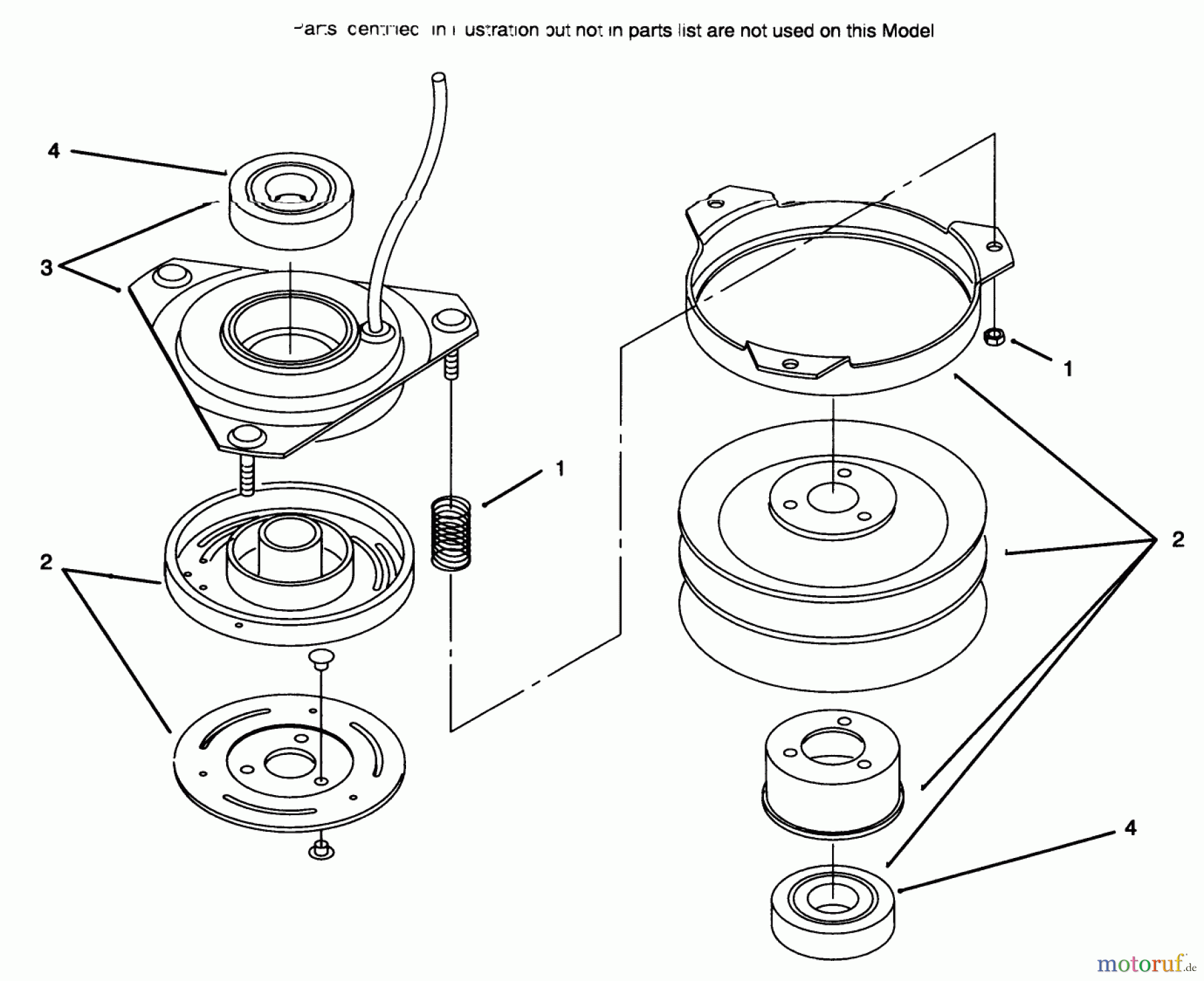  Toro Neu Mowers, Lawn & Garden Tractor Seite 1 72085 (267-H) - Toro 267-H Lawn and Garden Tractor, 1996 (6900001-6999999) CLUTCH 92-6885