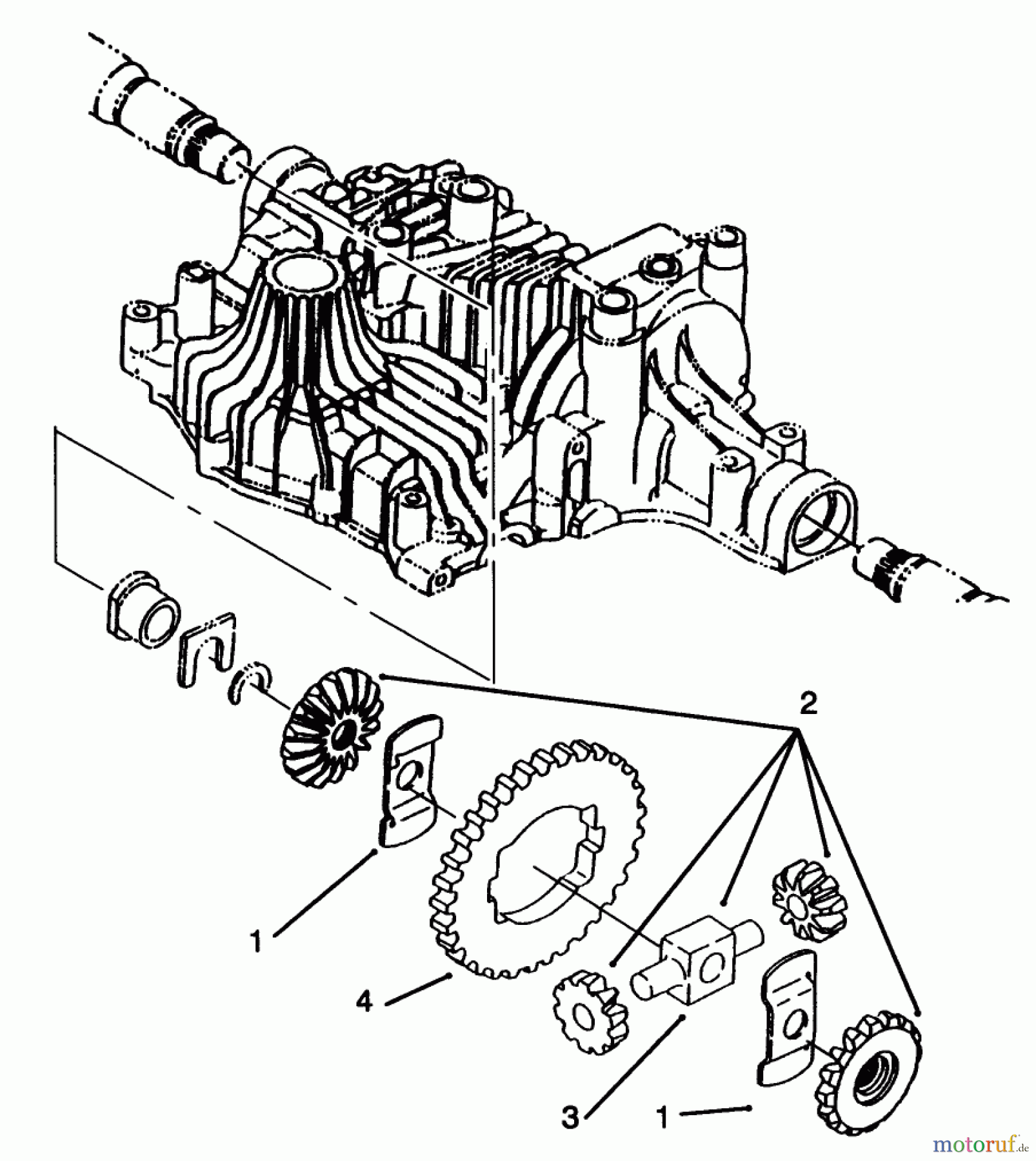 Toro Neu Mowers, Lawn & Garden Tractor Seite 1 72085 (267-H) - Toro 267-H Lawn and Garden Tractor, 1996 (6900001-6999999) DIFFERENTIAL GEAR