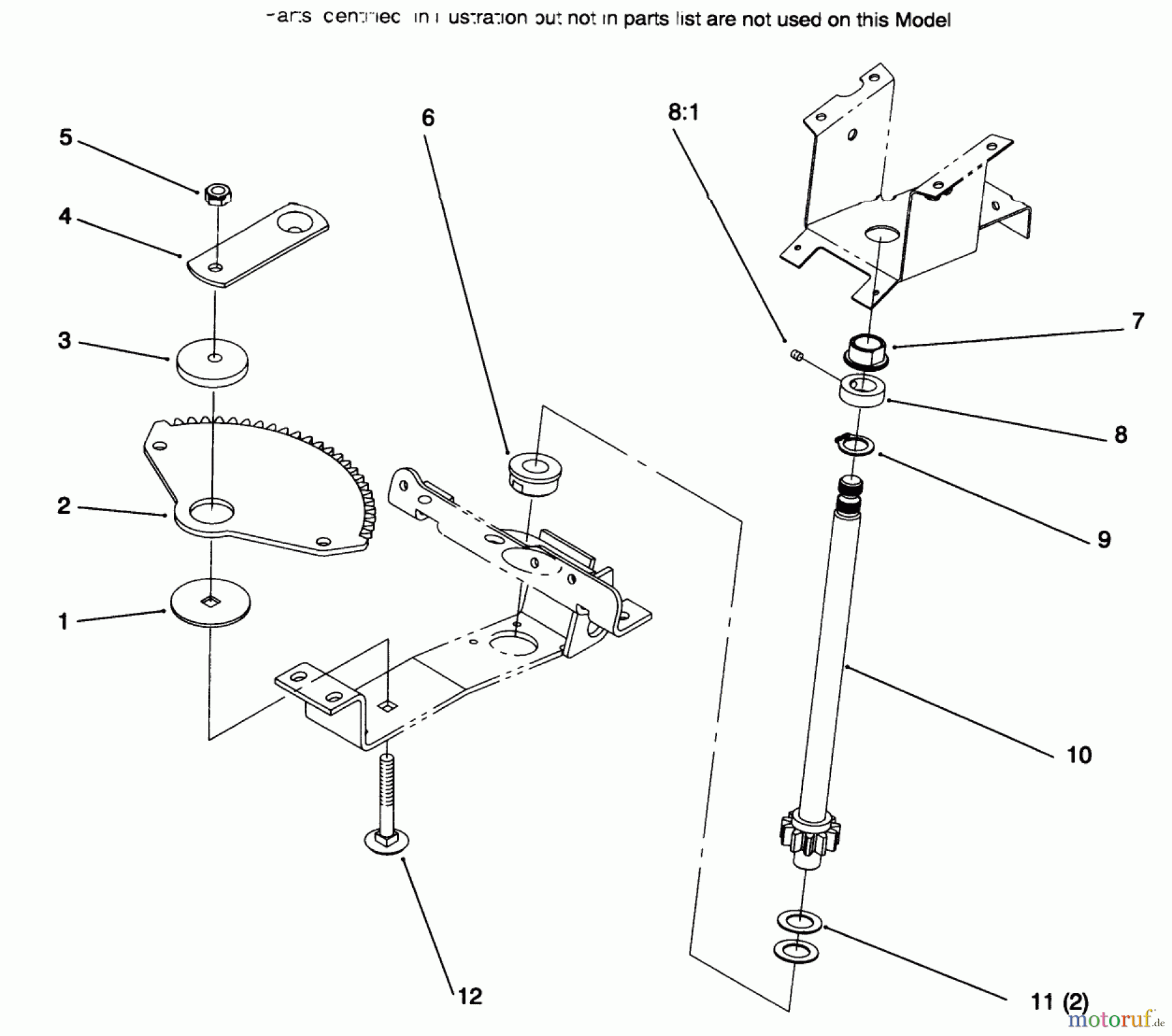 Toro Neu Mowers, Lawn & Garden Tractor Seite 1 72085 (267-H) - Toro 267-H Lawn and Garden Tractor, 1996 (6900001-6999999) LOWER STEERING