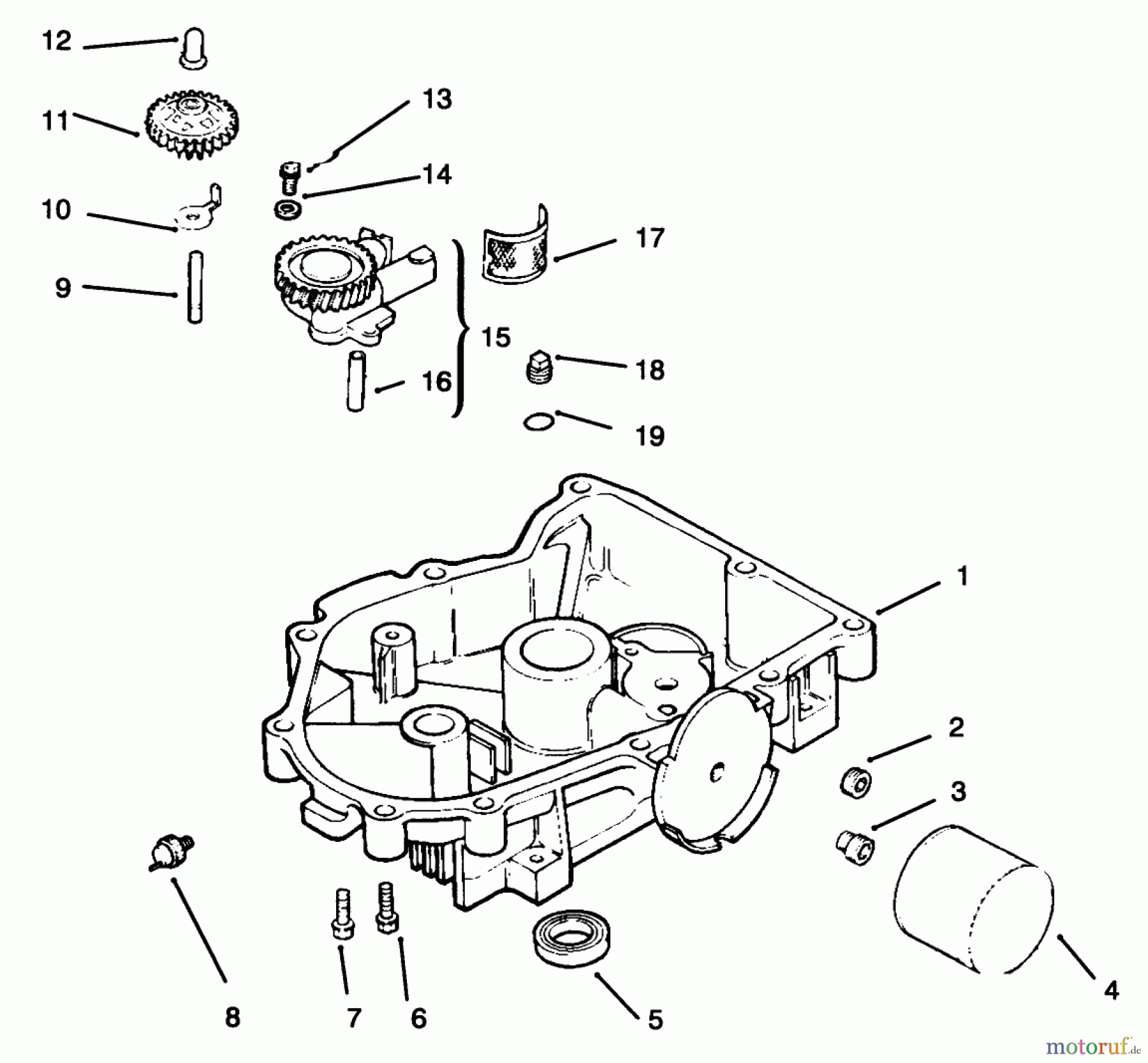 Toro Neu Mowers, Lawn & Garden Tractor Seite 1 72085 (267-H) - Toro 267-H Lawn and Garden Tractor, 1996 (6900001-6999999) OIL PAN/LUBRICATION